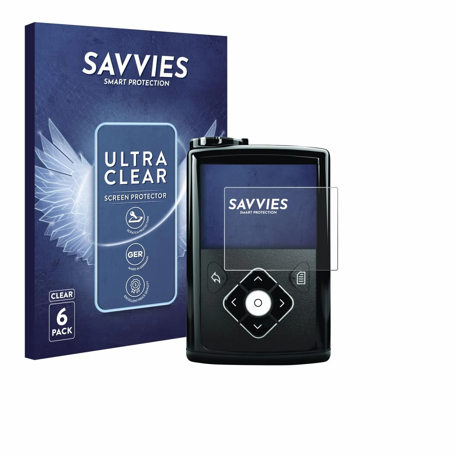 Savvies Pellicola Protettiva per Medtronic Minimed 780G 770G 670G 640G 630G Protezione Schermo Trasparente