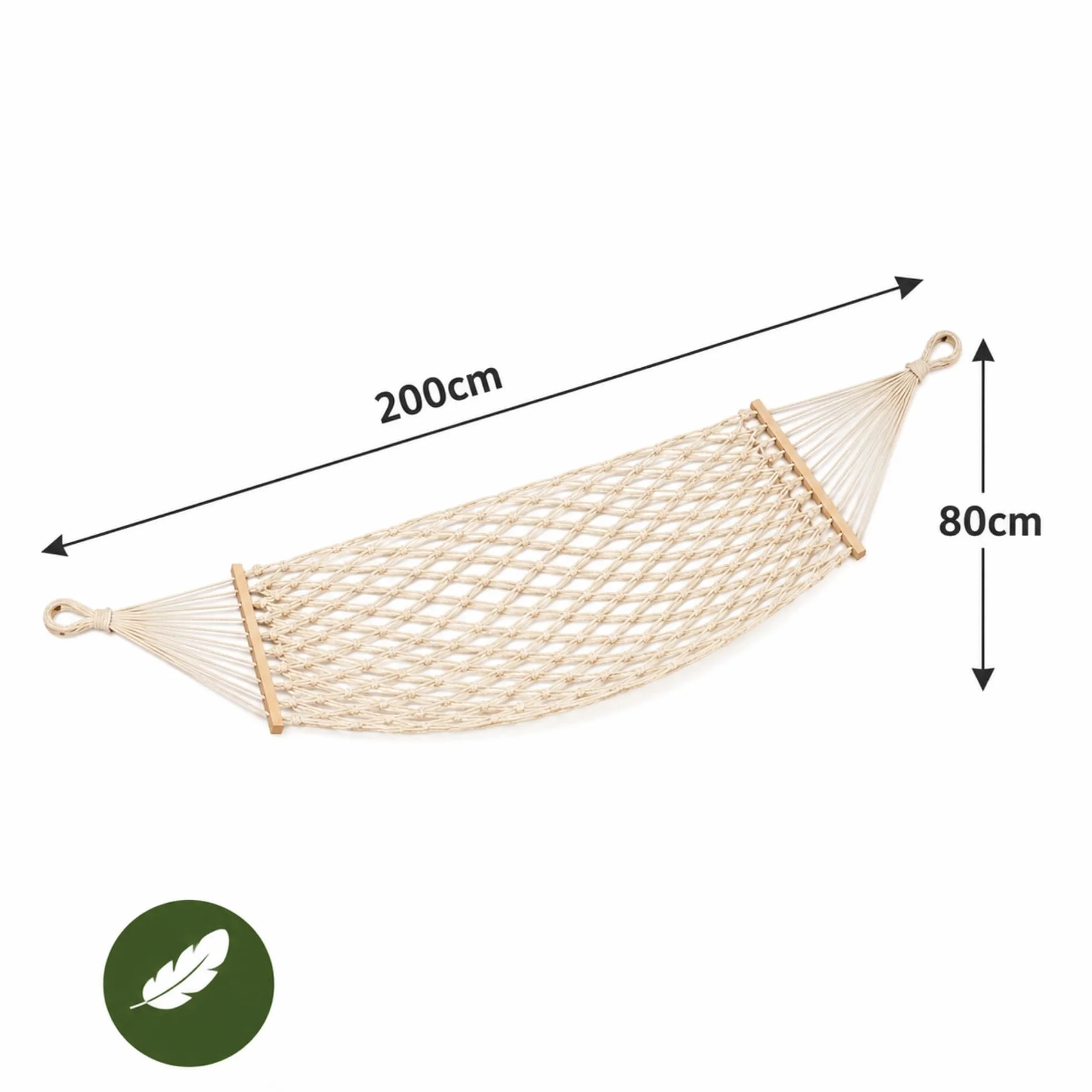 Amaca Intrecciata per Esterno 200 x 80 cm Peso 120 kg Arredo Giardino