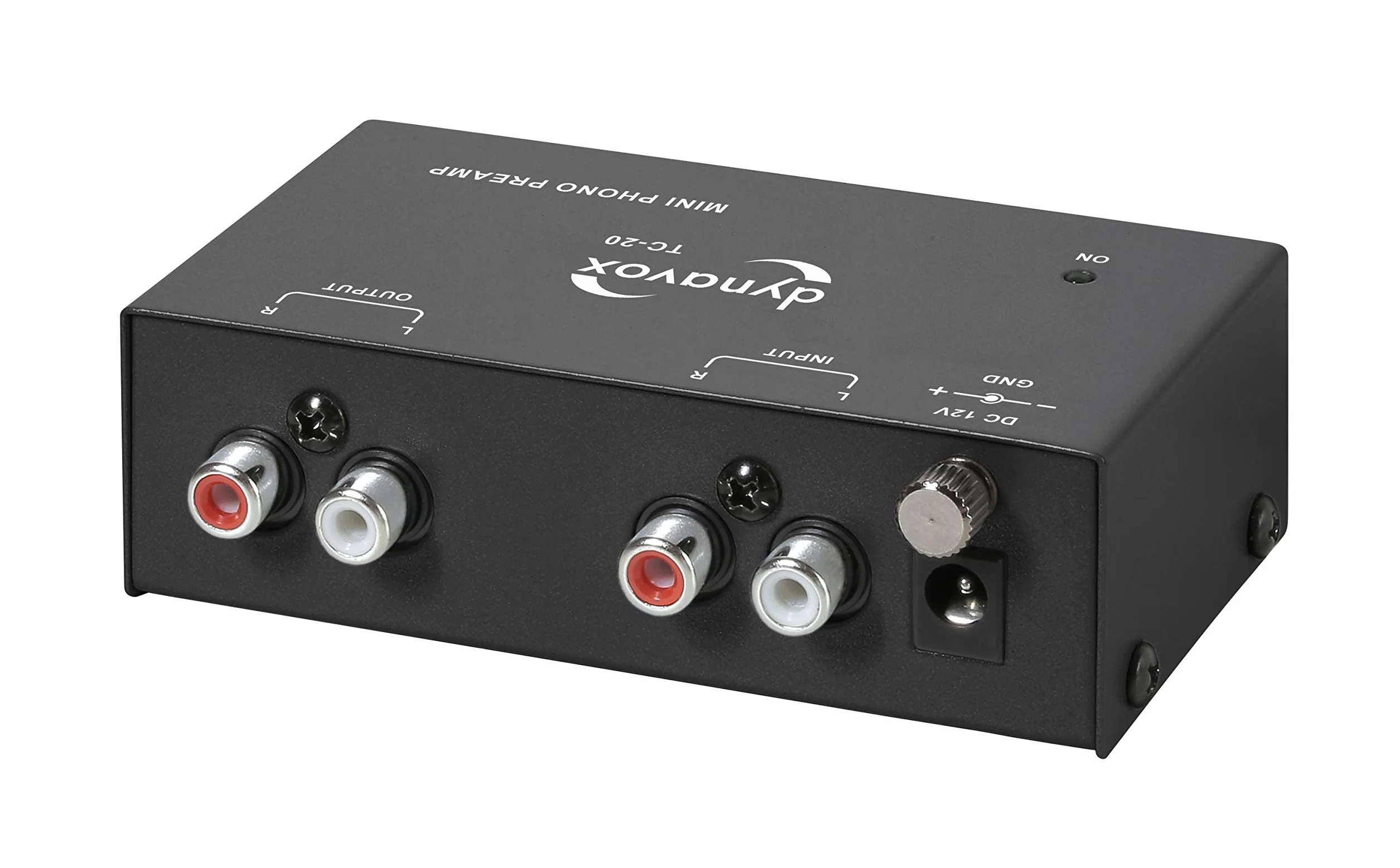 Dynavox TC-20 preamplificatore phono MM, custodia metallica, nero