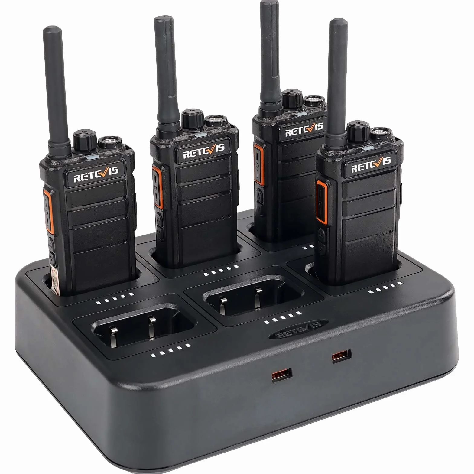 Retevis RB626 Walkie Talkie Caricatore a 6 Vie USB per RB626 RB626H RB637 RB658