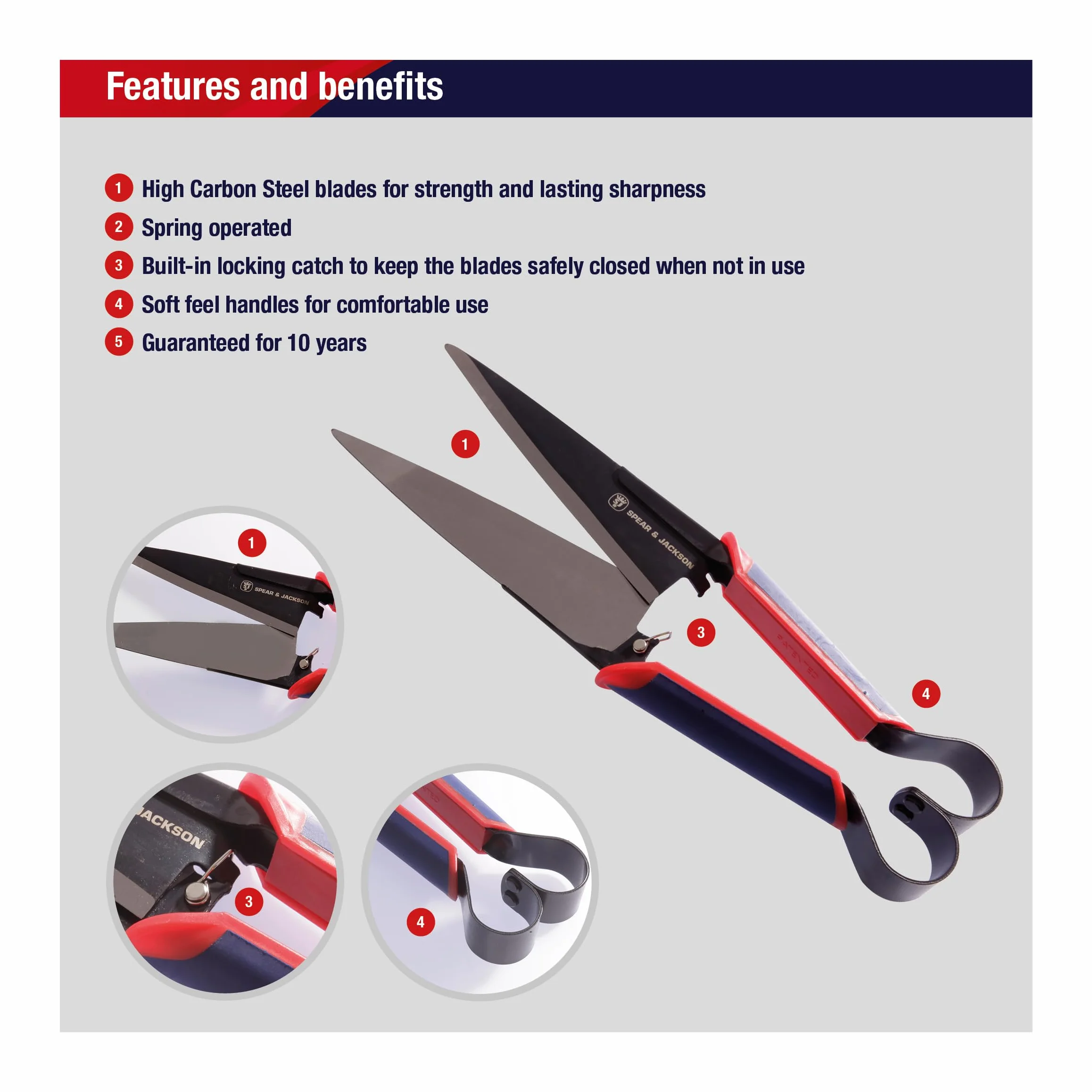 Spear & Jackson 4855TS Cesoie Arte Topiaria Razorsharp, 33.5x7.5x4 cm