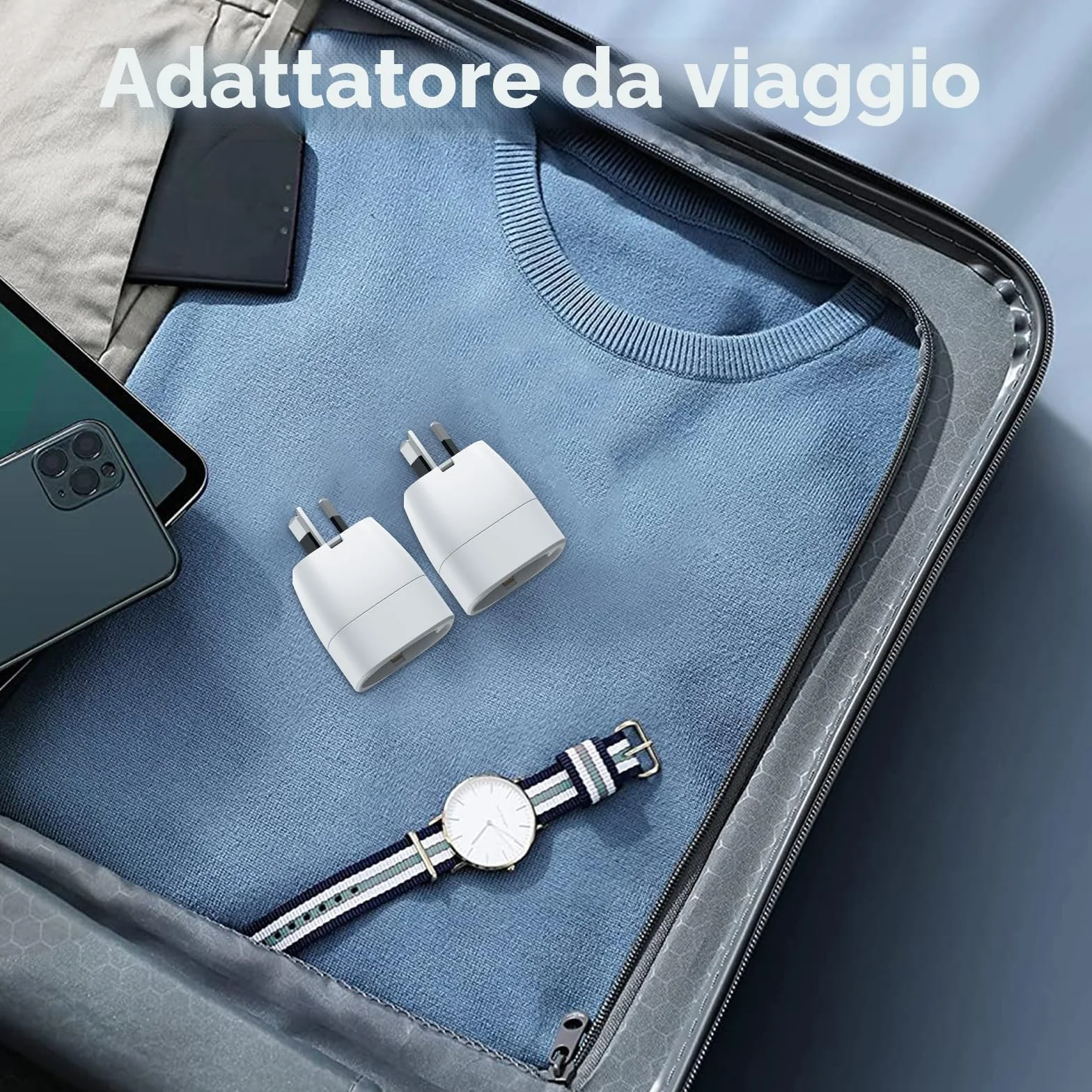Oliveria Adattatore da Viaggio Tipo I 2 Pezzi Australia Germania Cina Argentina
