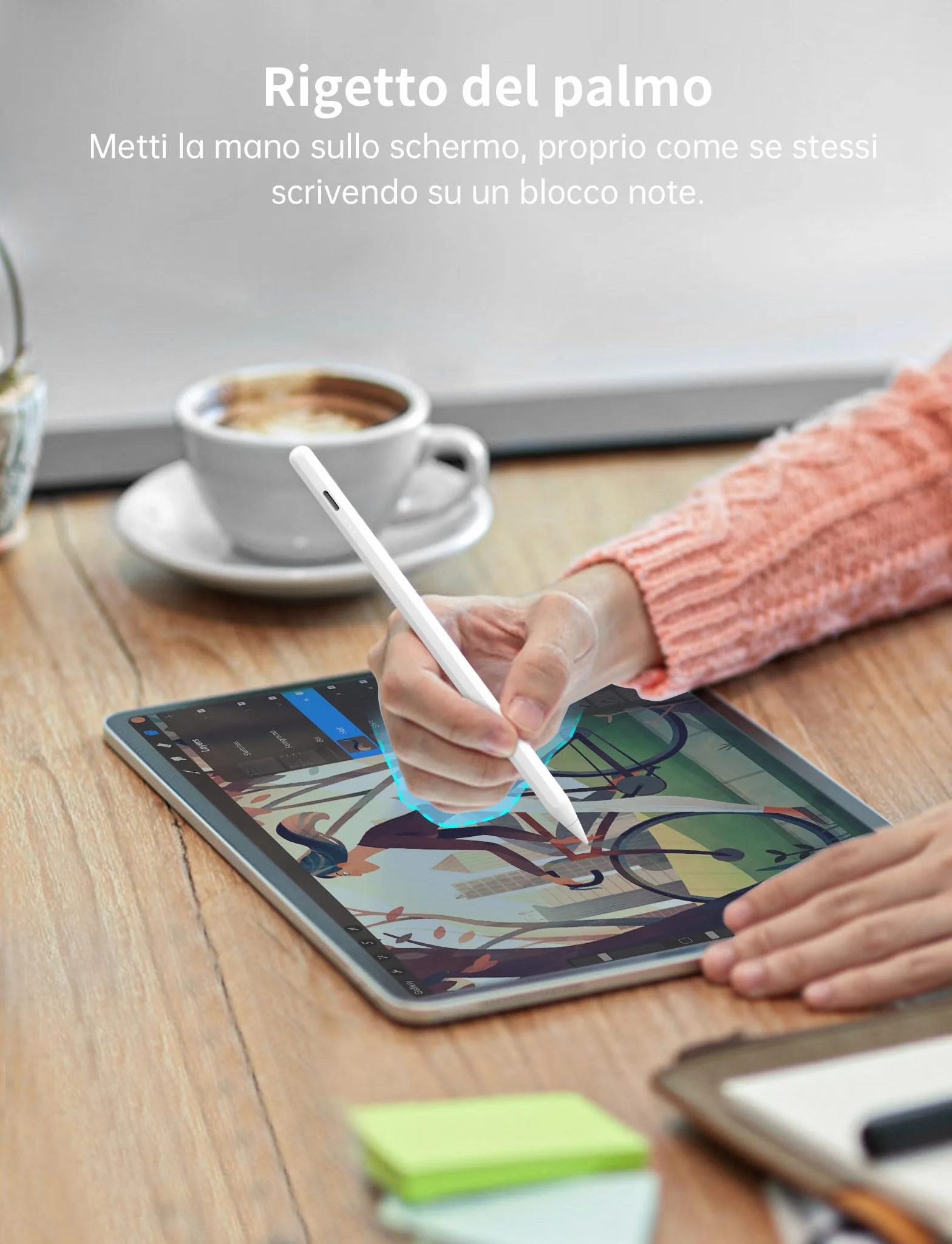 MEKO Penna iPad 2018-2025 13 Minuti Ricarica Rapida Pencil con Rifiuto Palmo, Penna per iPad 6-11ª, Air 3-5ª, Pro 11"-12.9" M4