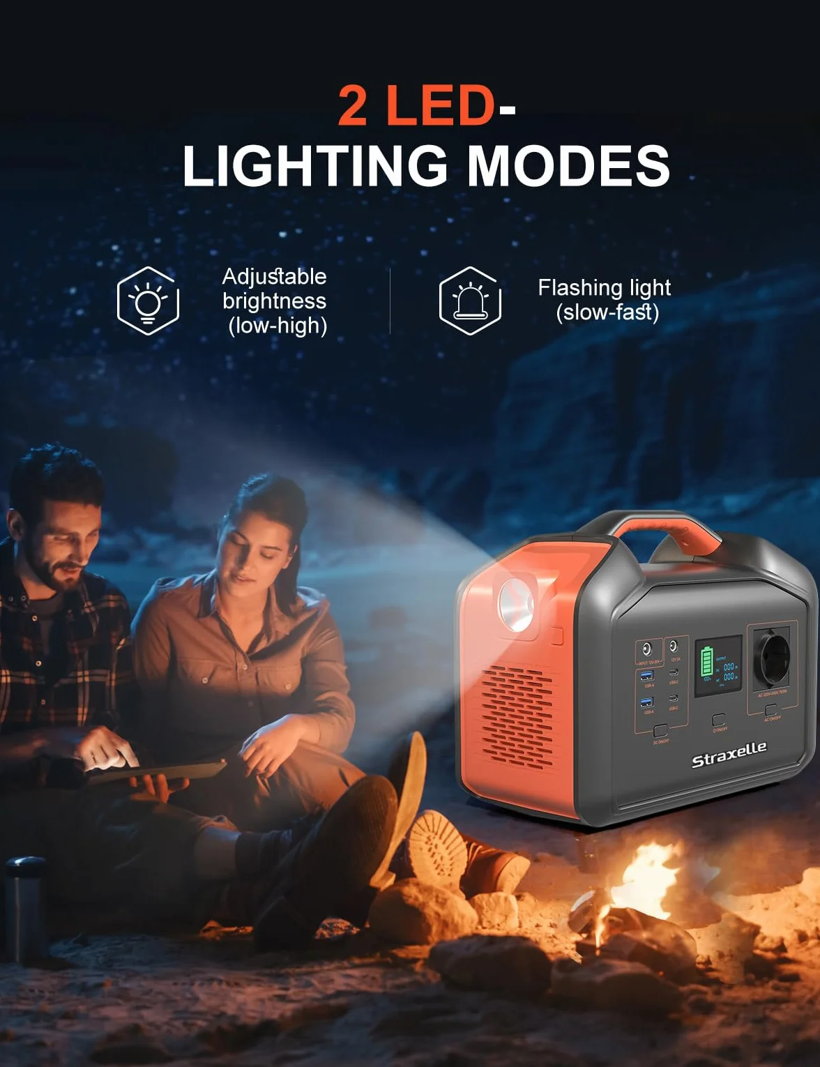 Centrale Elettrica Portatile 700W (Picco 1000W), 519.48Wh MPPT Solar Generator Batteria 150W Power Station Portatile da Campeggio per Partito Generatore Elettrico Emergenza Portatile