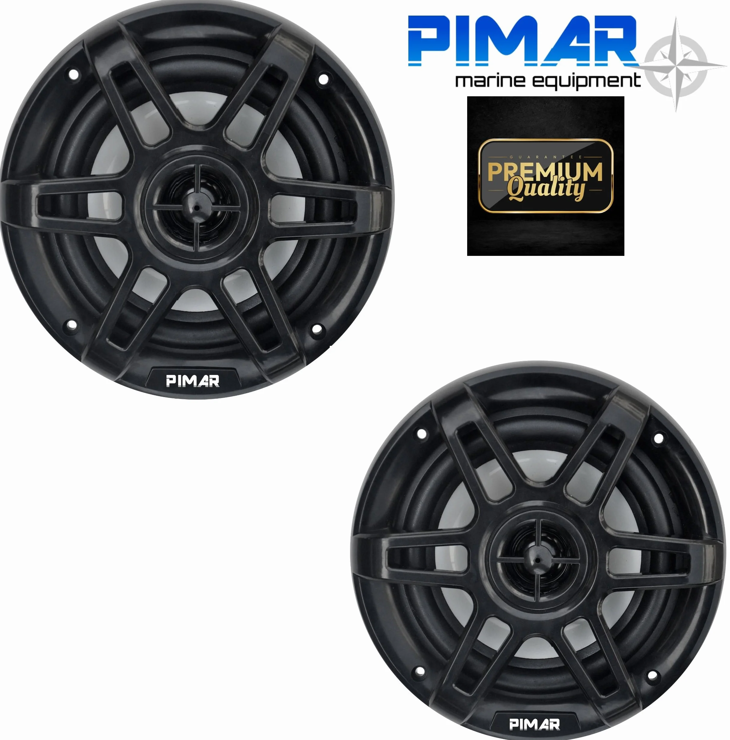 PIMAR Kit stereo z głośnikami 150 WATT radio Bluetooth USB pilot łódź