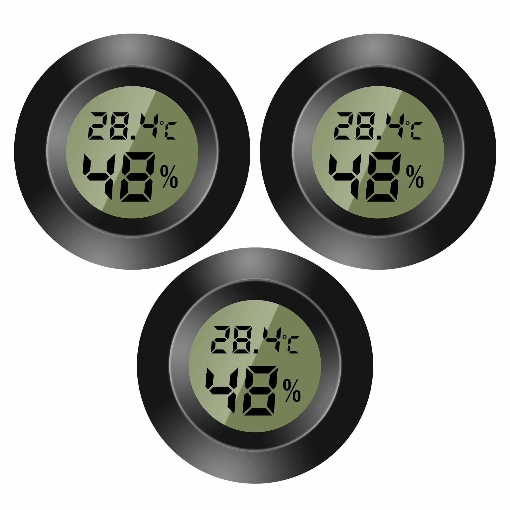 Mini termometro digitale per interni 3 pezzi temperatura umidità igrometro nero