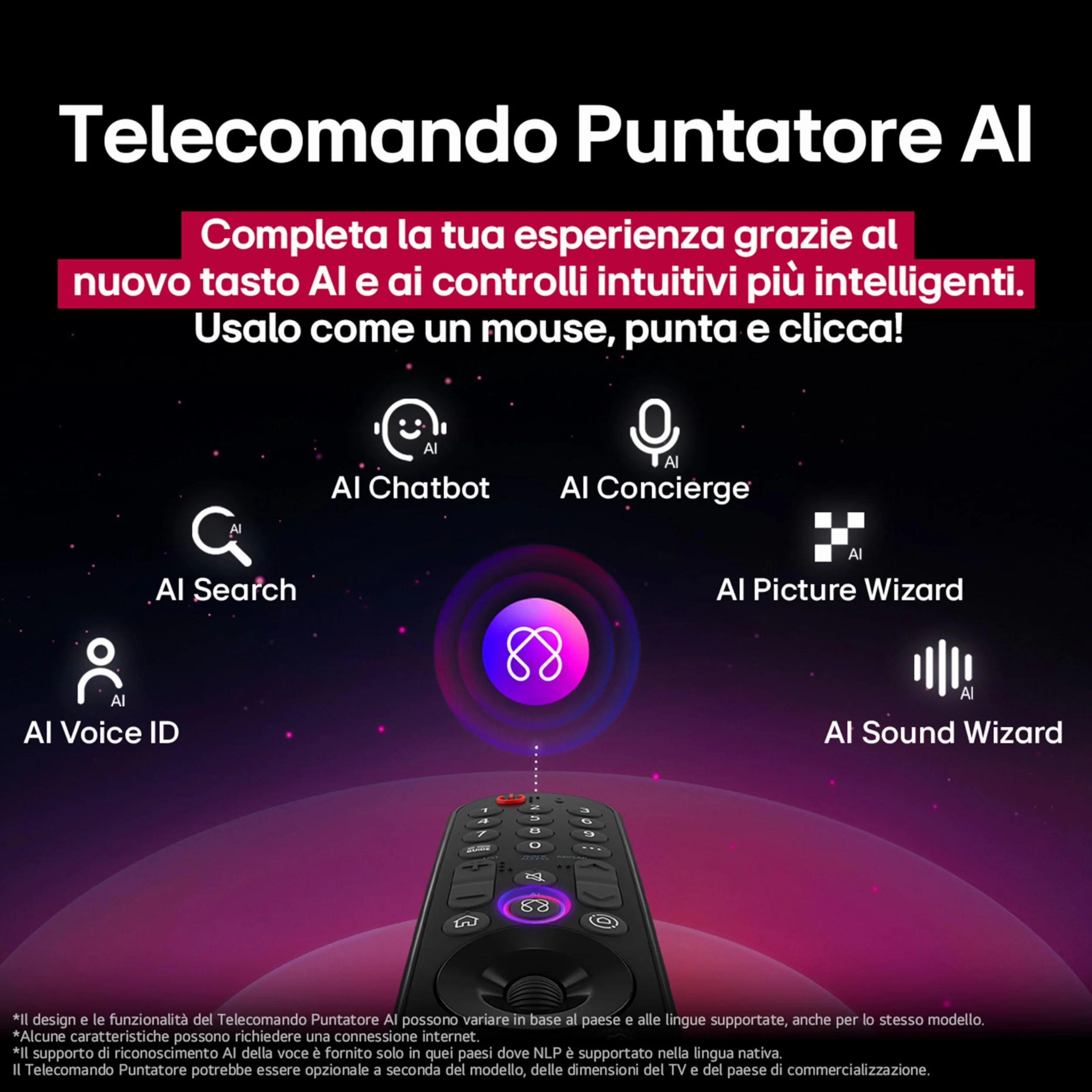 LG QNED70 Smart TV 50 pollici 4K, Processore α7 Gen8, Dynamic QNED Color, webOS AI, Gaming VRR 4K@60Hz