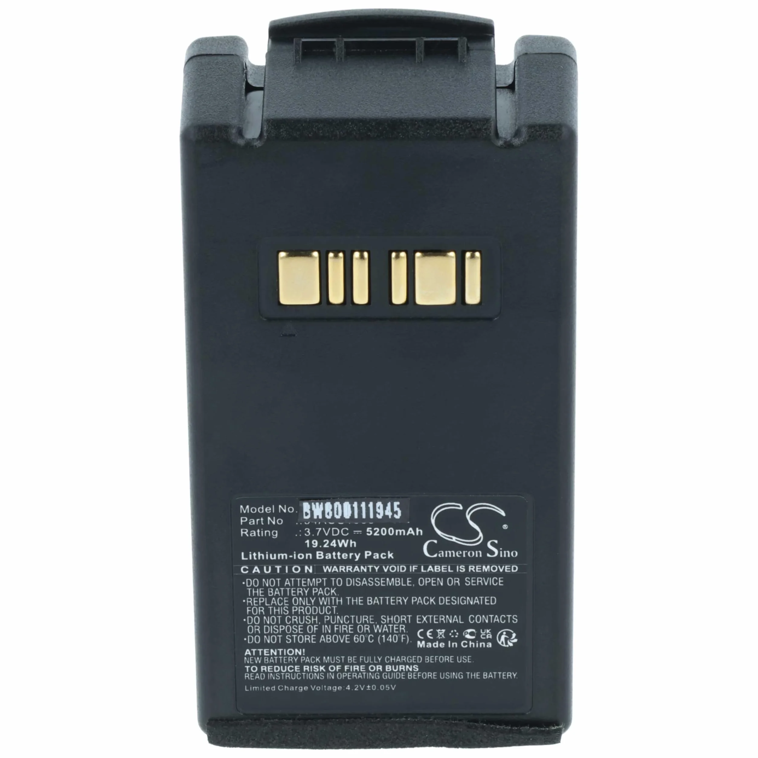 Bateria vhbw compatibile Datalogic Falcon X3 Plus X4, 5200mAh 3,7V Li-Ion per lettore codici a barre POS