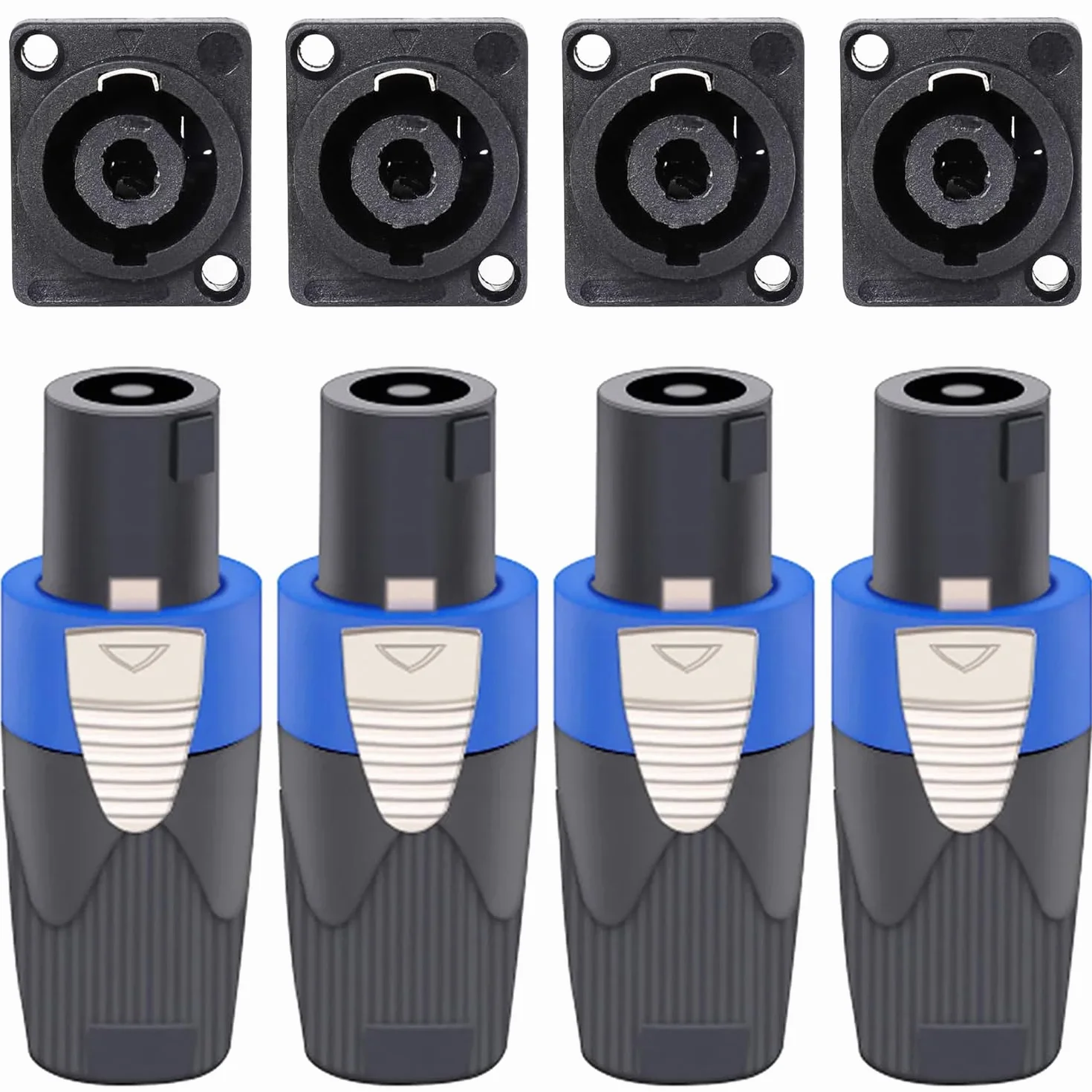 Kit connettori Speakon 4 pin Greluma, bloccaggio a torsione, presa pannello, compatibile NL4FC NL4FX NL4MPR