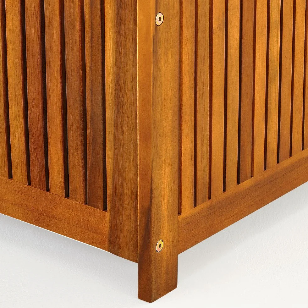 Casaria® Baule da Giardino in legno 115x50x59cm 205L Carico Max. Coperchio 160KG Contenitore Salvaspazio Fodera Interna