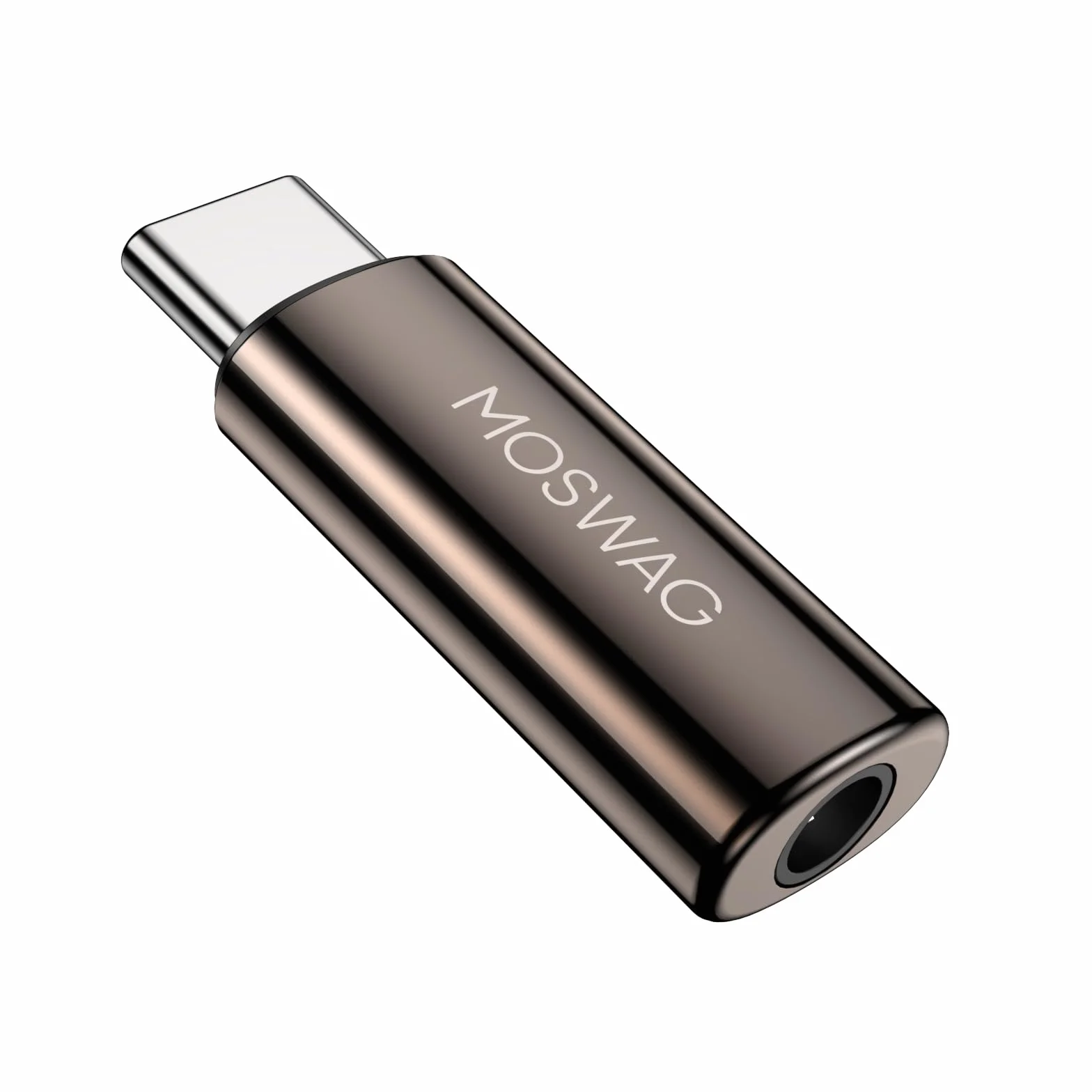 MOSWAG Adattatore USB C Jack con DAC Integrato, da USB C a 3,5 mm in Lega di Zinco