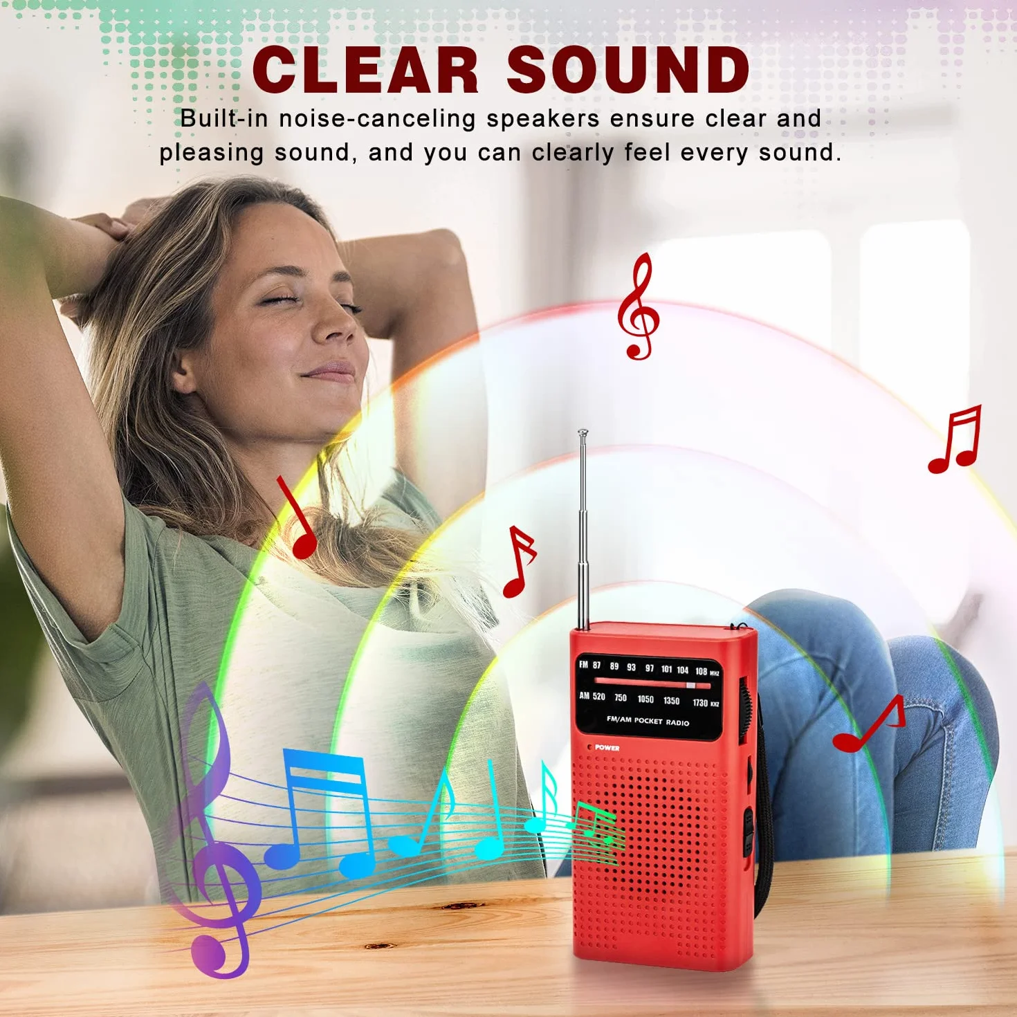Tendak Radio Portatile FM/AM con Eccellente Ricezione e Jack per Cuffie