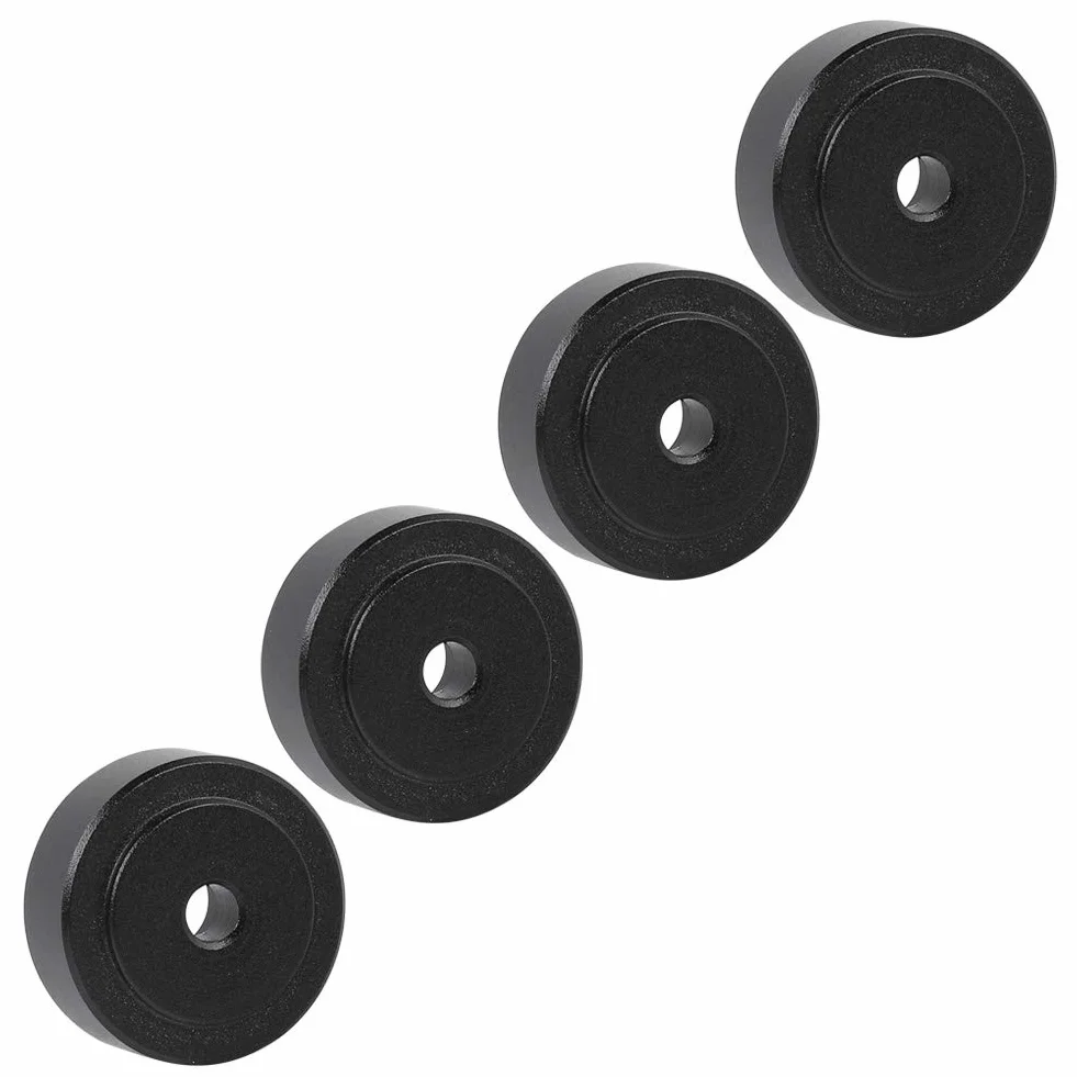 Piedini di Isolamento Giradischi in Lega di Alluminio 4 Pezzi 20x8 mm Nero