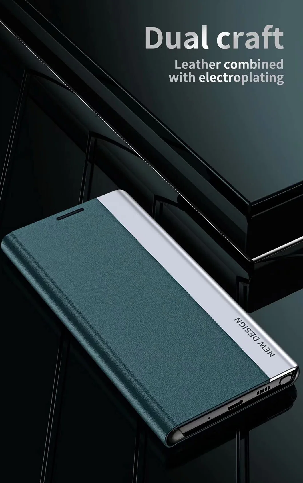 Custodia per Xiaomi Redmi Note 10 5G Smart Flip Cover con finestra laterale in TPU antiurto Argento