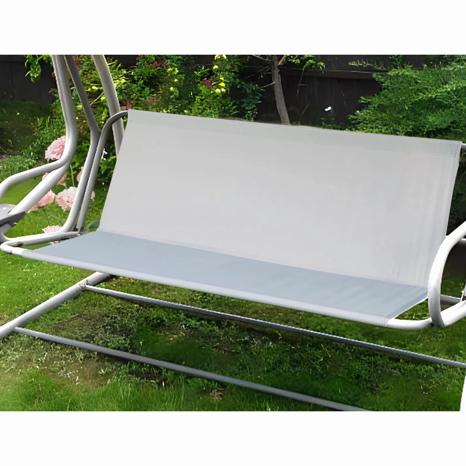 Coprisedile di Ricambio per Dondolo da Giardino,Coprisedili per Altalena da Giardino,Impermeabile 600D Oxford Tessuto Dondolo da Giardino Coprisedile,Resistente (148 * 52 * 52cm,Grigio)