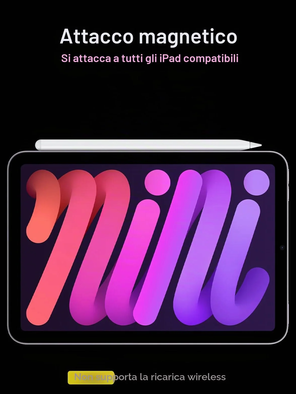 Penna per iPad 2018-2026 Ricarica Rapida Anti-Palm Rilevamento Inclinazione Compatibile iPad 11/10/9/8/7/6/A16 Mini 7/6/5 Air M4/M3/M2 11" 13" 5/4/3 Pro M5/M4 13" 12.9" 11" Bianco