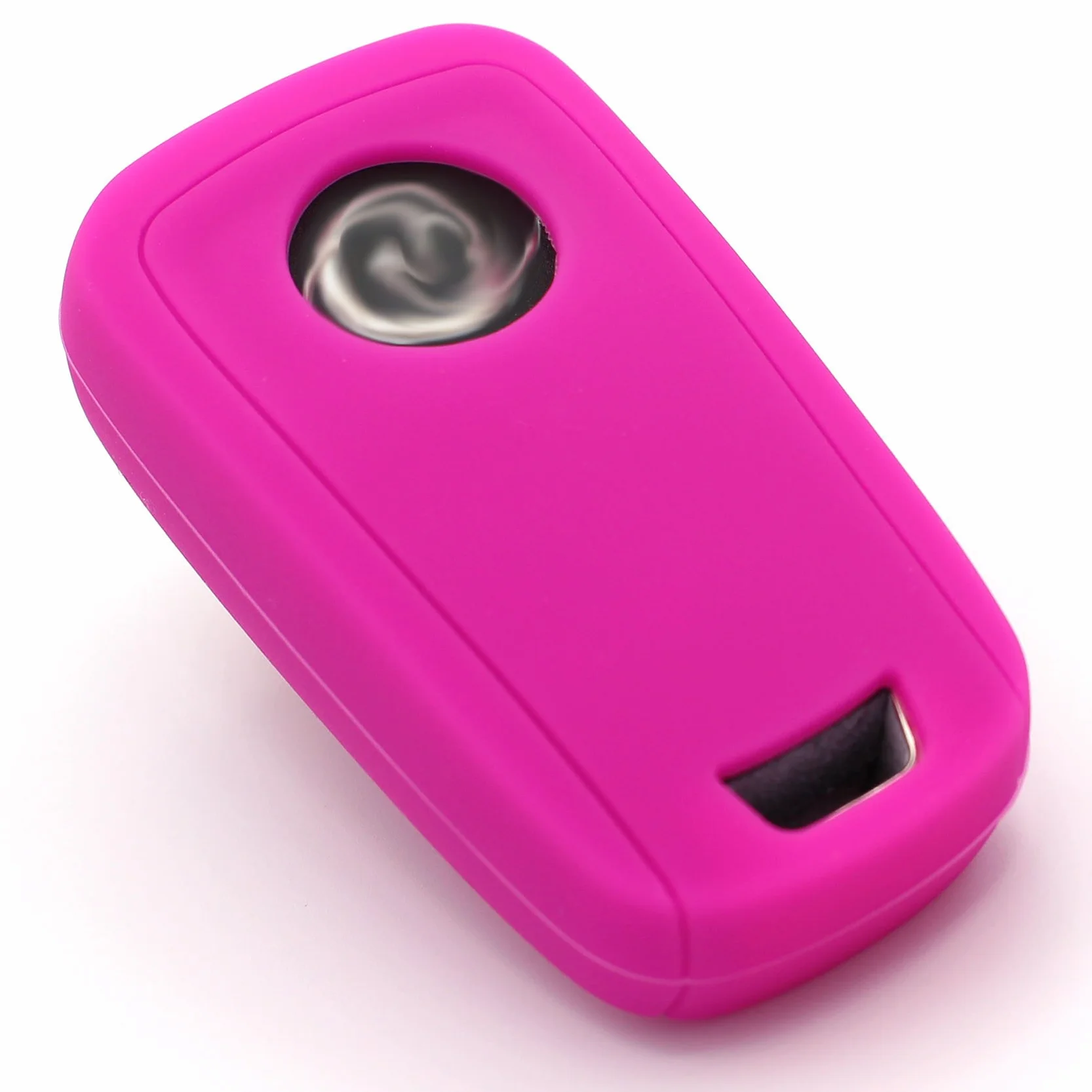 Custodia protettiva in silicone per chiavi auto 2 pulsanti rosa fluo