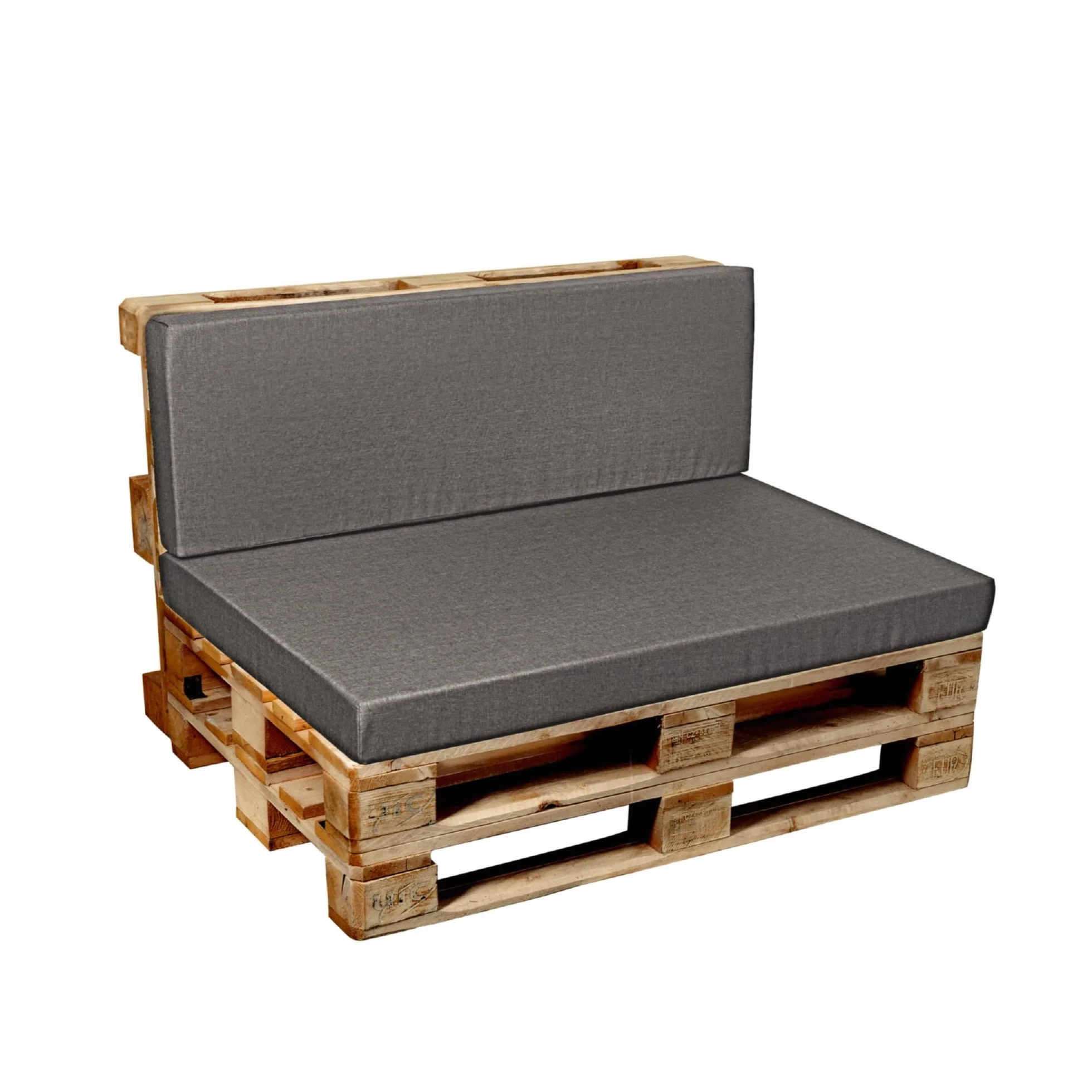 Cuscino per Bancale Grigio 120x60 120x40 Set Seduta Schienale