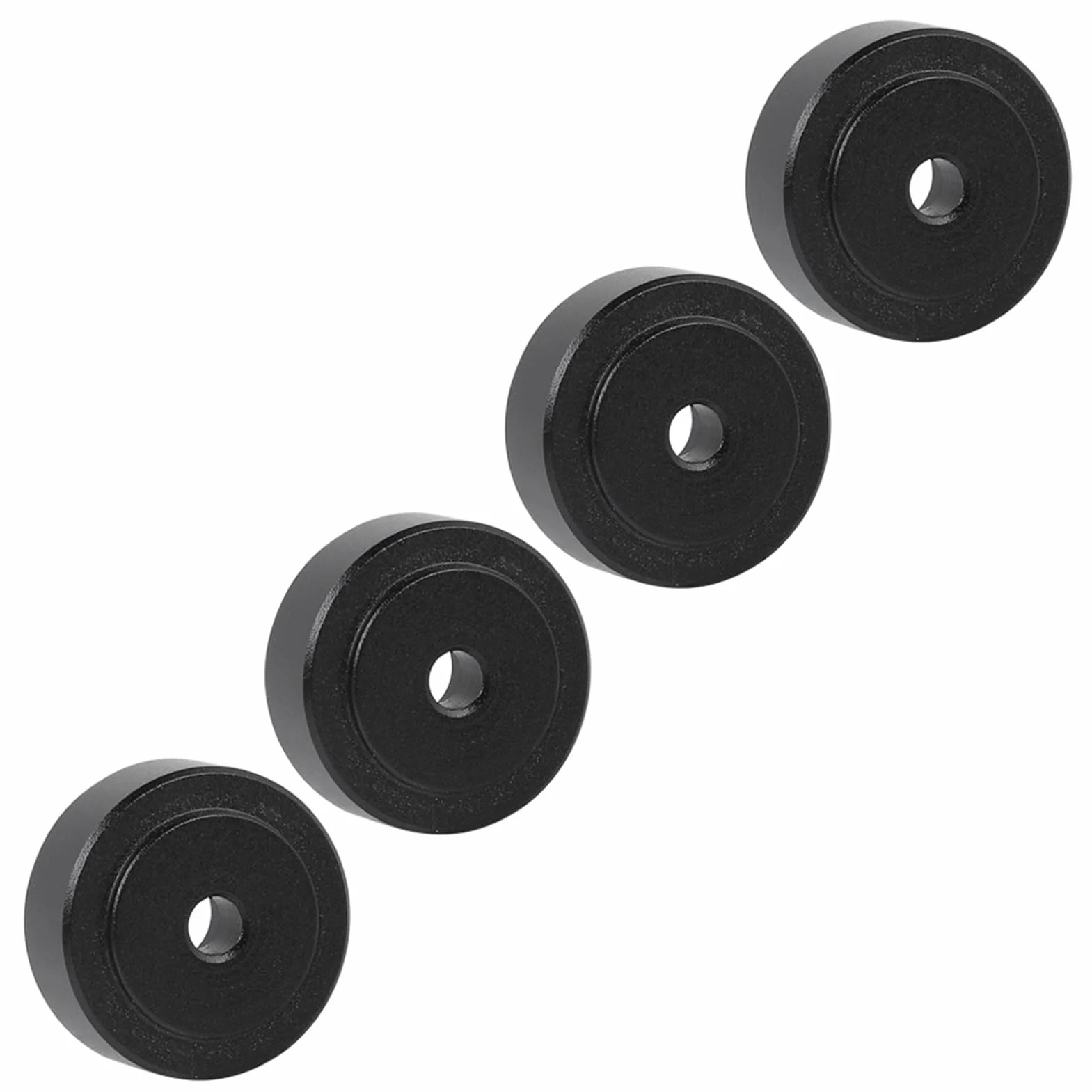 Piedi per Altoparlanti Giradischi Amplificatore Lega Alluminio 4 Pezzi 20x8 mm Nero