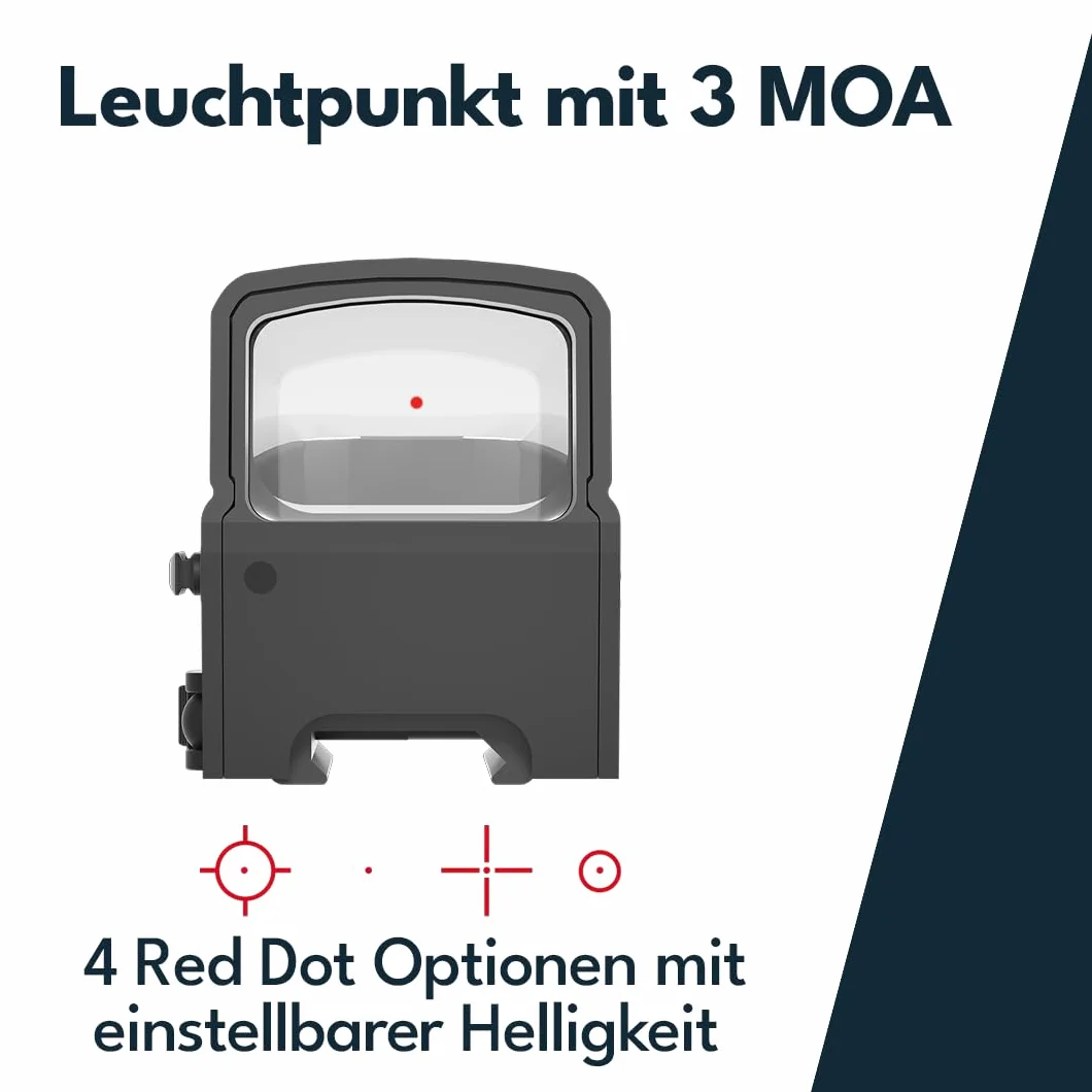 Victoptics RDSL36 Omega SRD 1x23x33 Four-Reticle Rotpunkt Visiera Red Dot