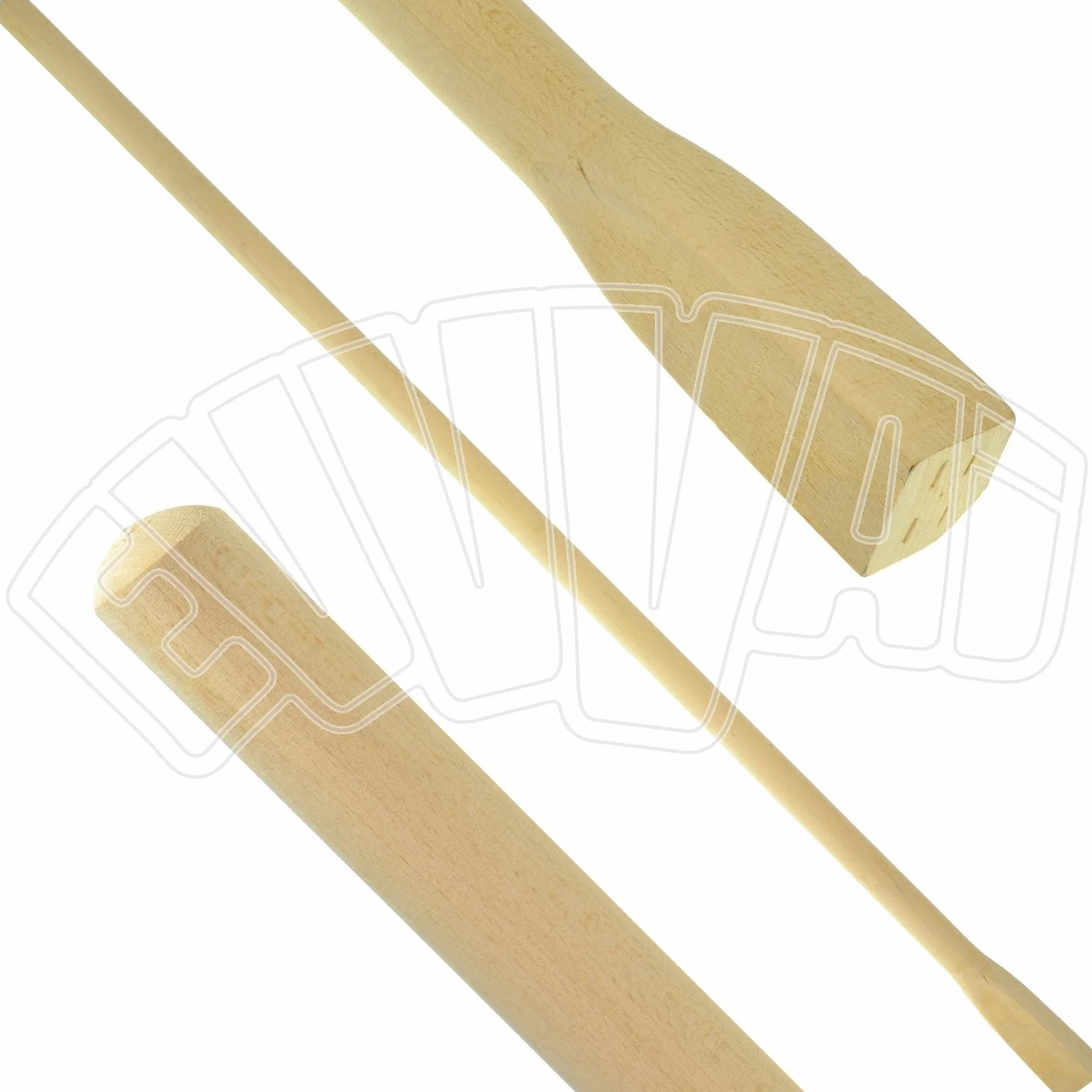 45 X 45 MM - L 130 CM - MANICO PER ZAPPA QUADRO IN LEGNO DI FAGGIO ZAPPETTA