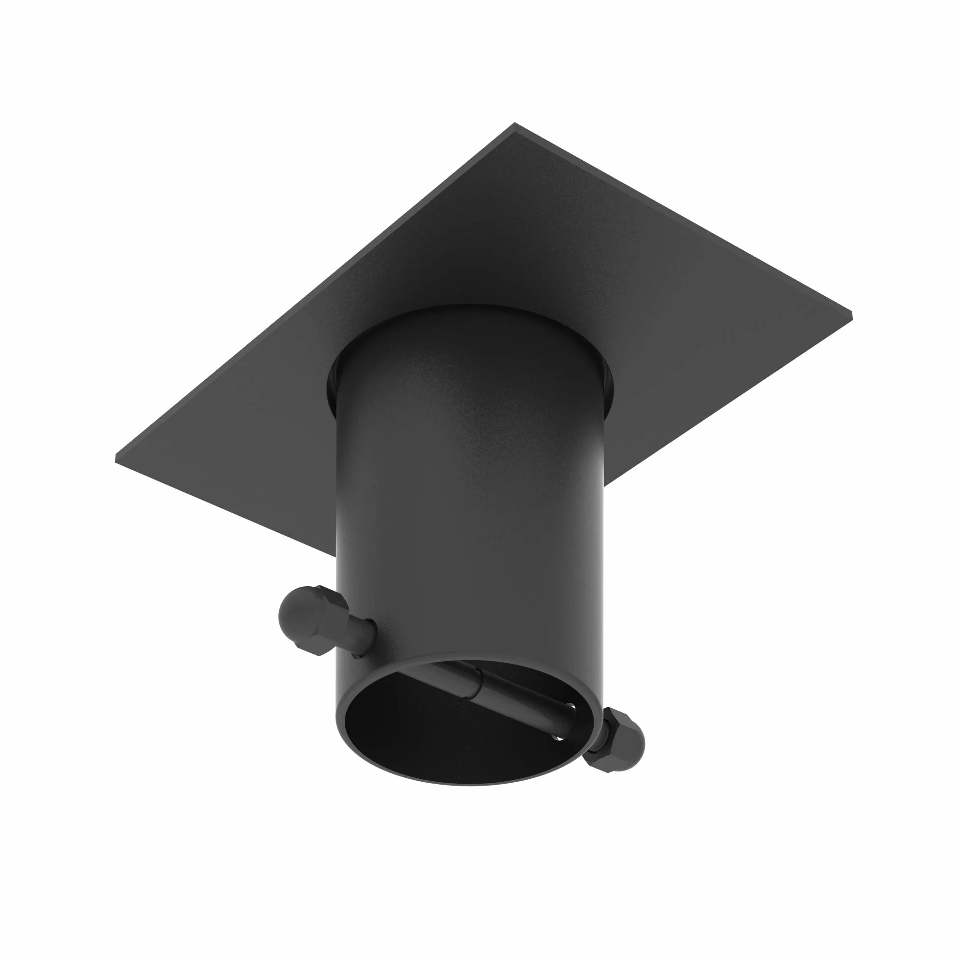 Adattatore per Grondaia in Alluminio Verniciato a Polvere Nera per Catena della Pioggia