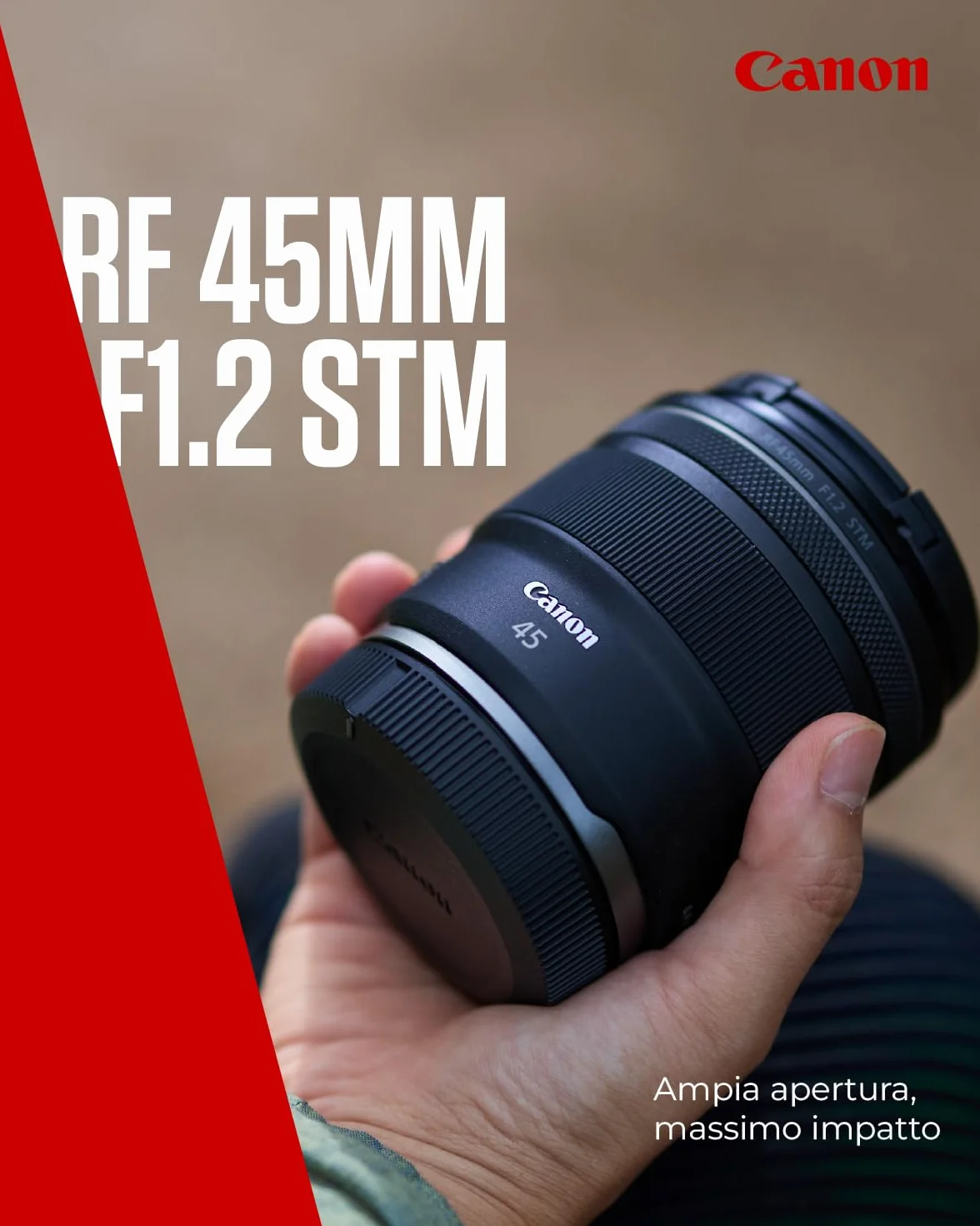 Canon RF 45mm F1.2 STM Obiettivo fisso f/1.2 per fotografia ritrattistica Canon EOS R