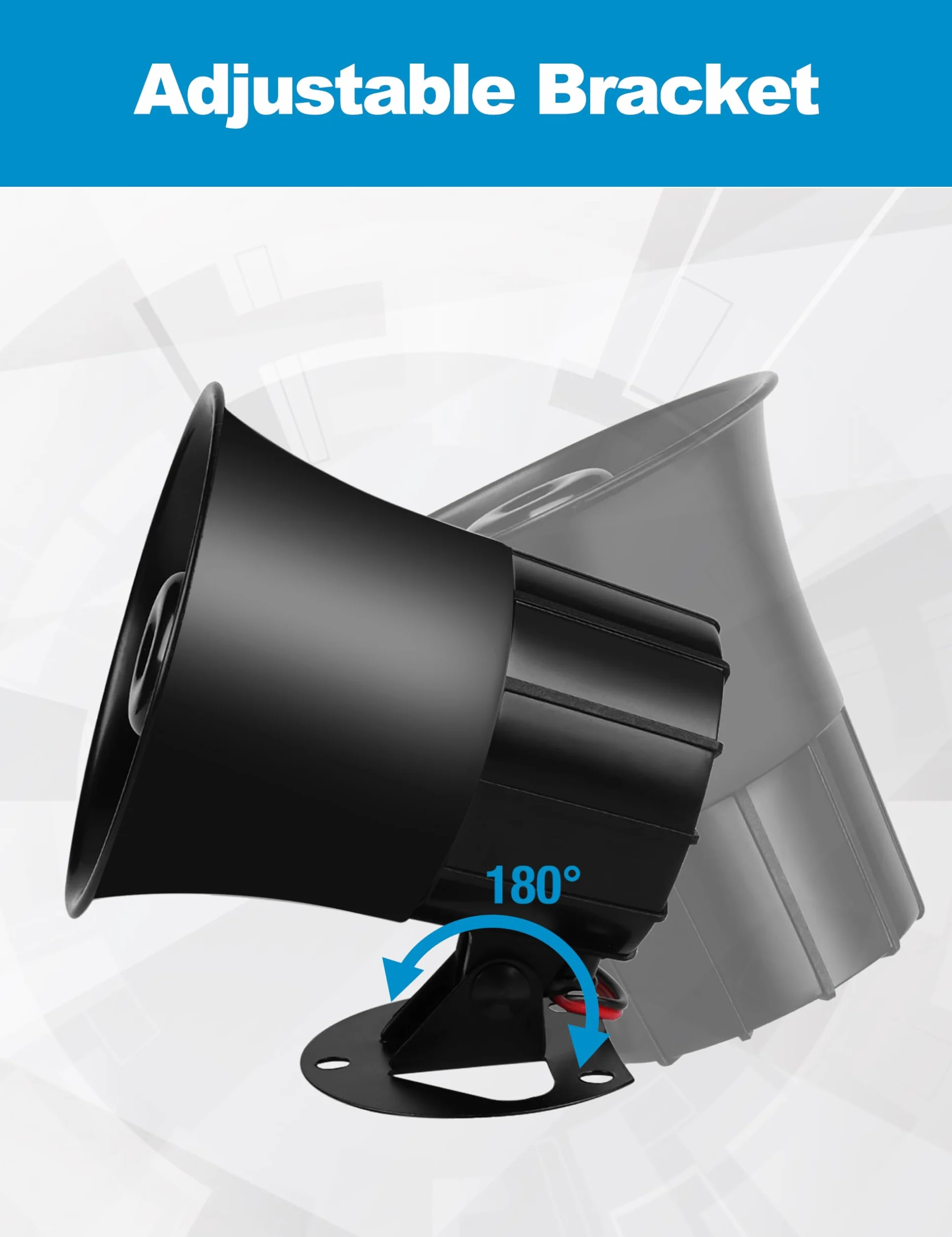 Sonew Allarme Corno DC 12V Sirena ad Alta Potenza 115dB per Sicurezza Domestica Indoor Outdoor
