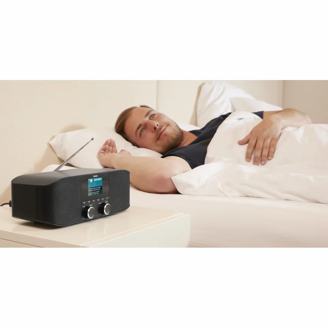Hama Radio Internet WLAN DAB+ Bluetooth Sveglia Aux 3,5 mm FM Nero