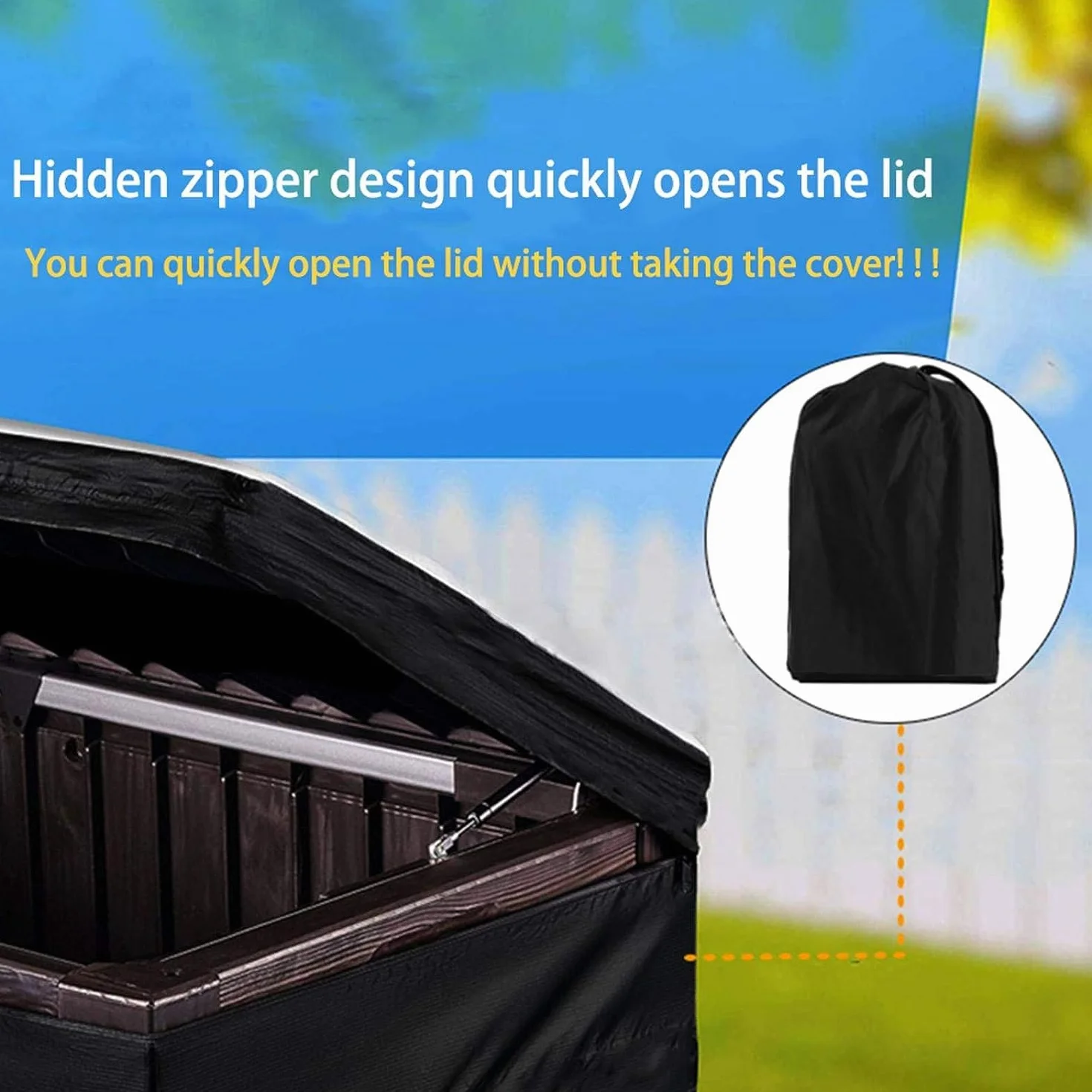 Cassapanca multiuso per cuscini da giardino impermeabile UV 123 x 62 x 55 cm