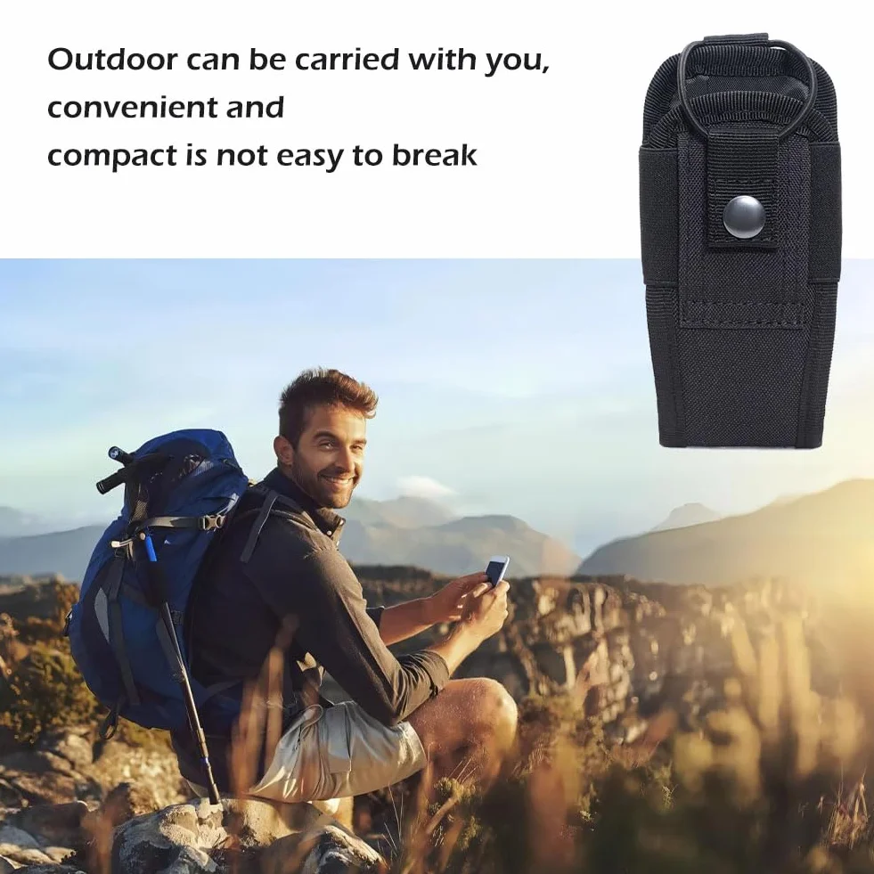 Custodia Radio Porta Cinturone per Walkie-Talkie Tattica Nero