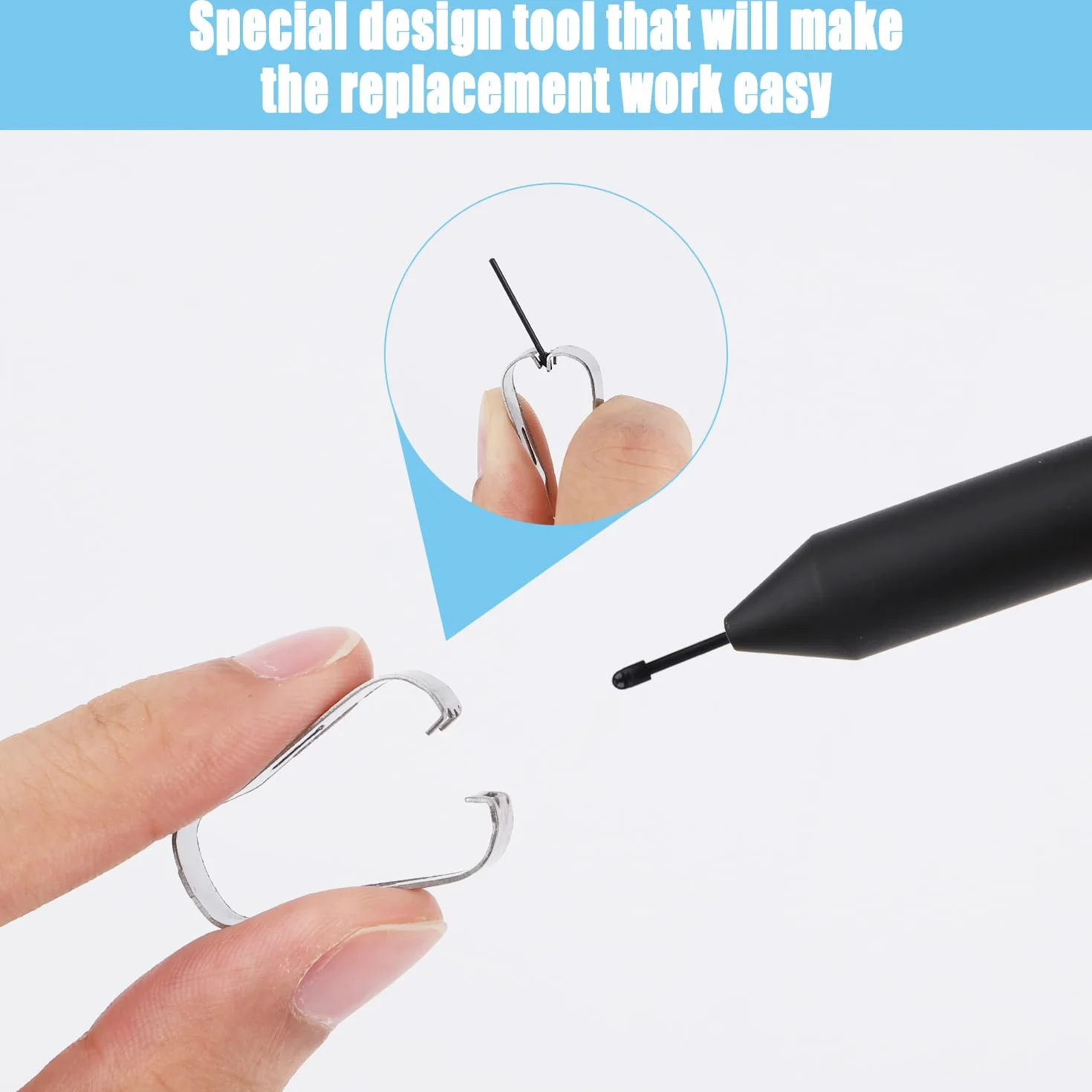Punte Pennarello per Remarkable 2, Sostituzione Punta Penna Maker con Strumento Installazione Pennino Stilo Accessori Scrittura per Remarkable 1&2 Maker Plus (Nero)