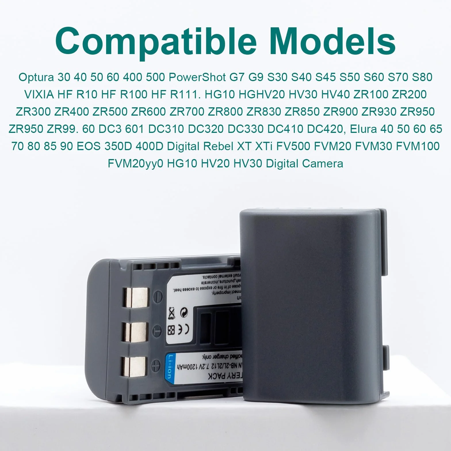 Canon NB-2L NB-2LH batteria 2 pezzi + caricatore Dual USB per EOS 350D 400D PowerShot G7 G9