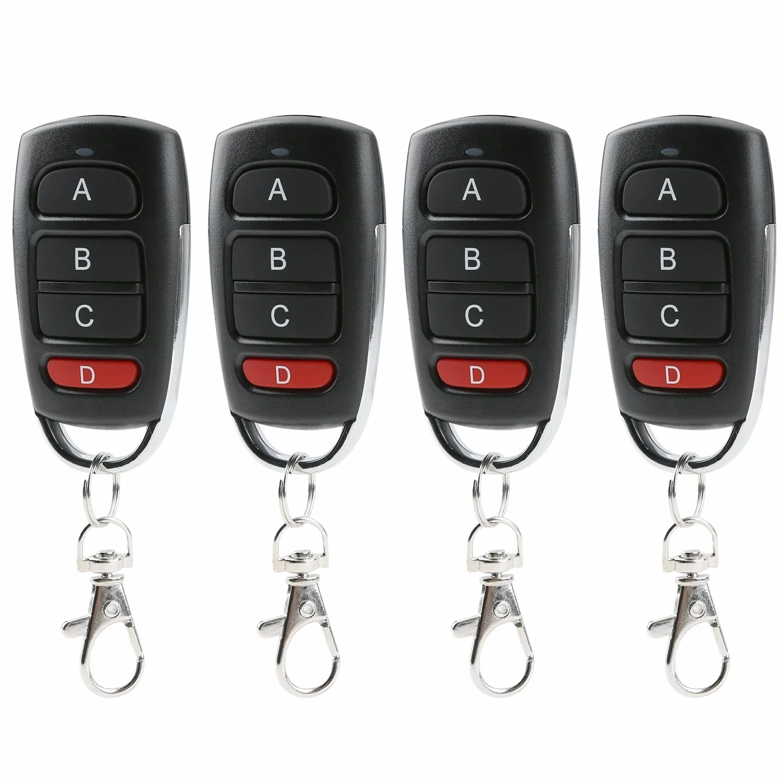 Telecomando Cancello Universale 433 MHz 4 Pezzi Duplicatore Chiave per Garage Cancelli