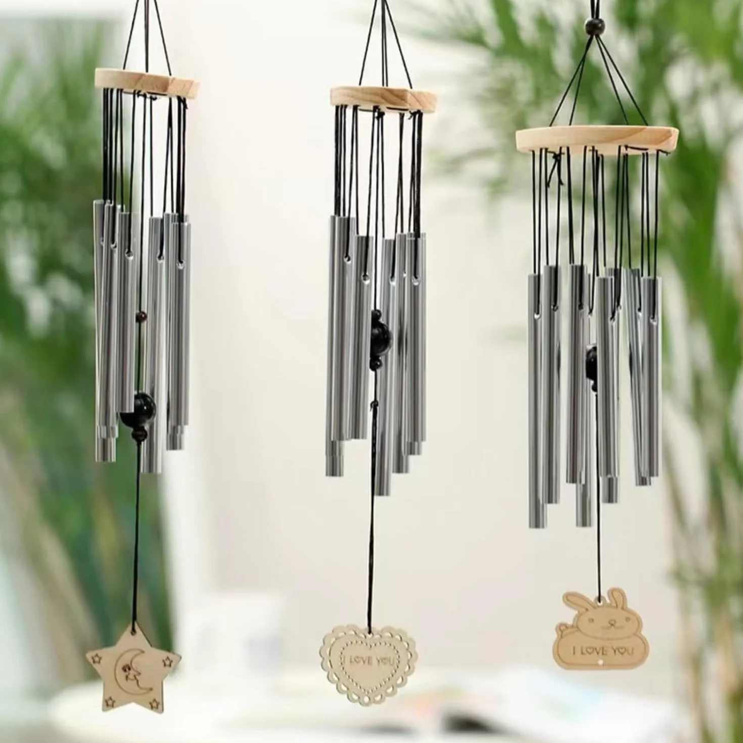 Shirene Tubi a vento fai da te, 30 pezzi, accessori per campanelle a vento con 5 diverse lunghezze in alluminio, per casa, giardino, terrazza e fai da te