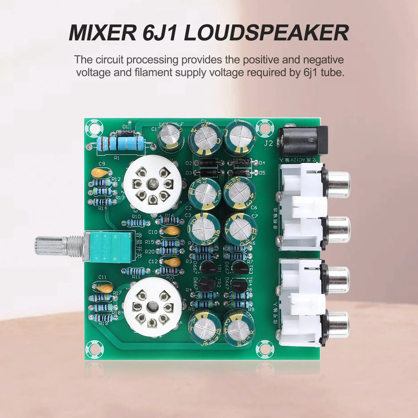 6J1 Preamplificatore Valvolare Amplificatore per Cuffie Buffer Kit DIY con Guscio Trasparente