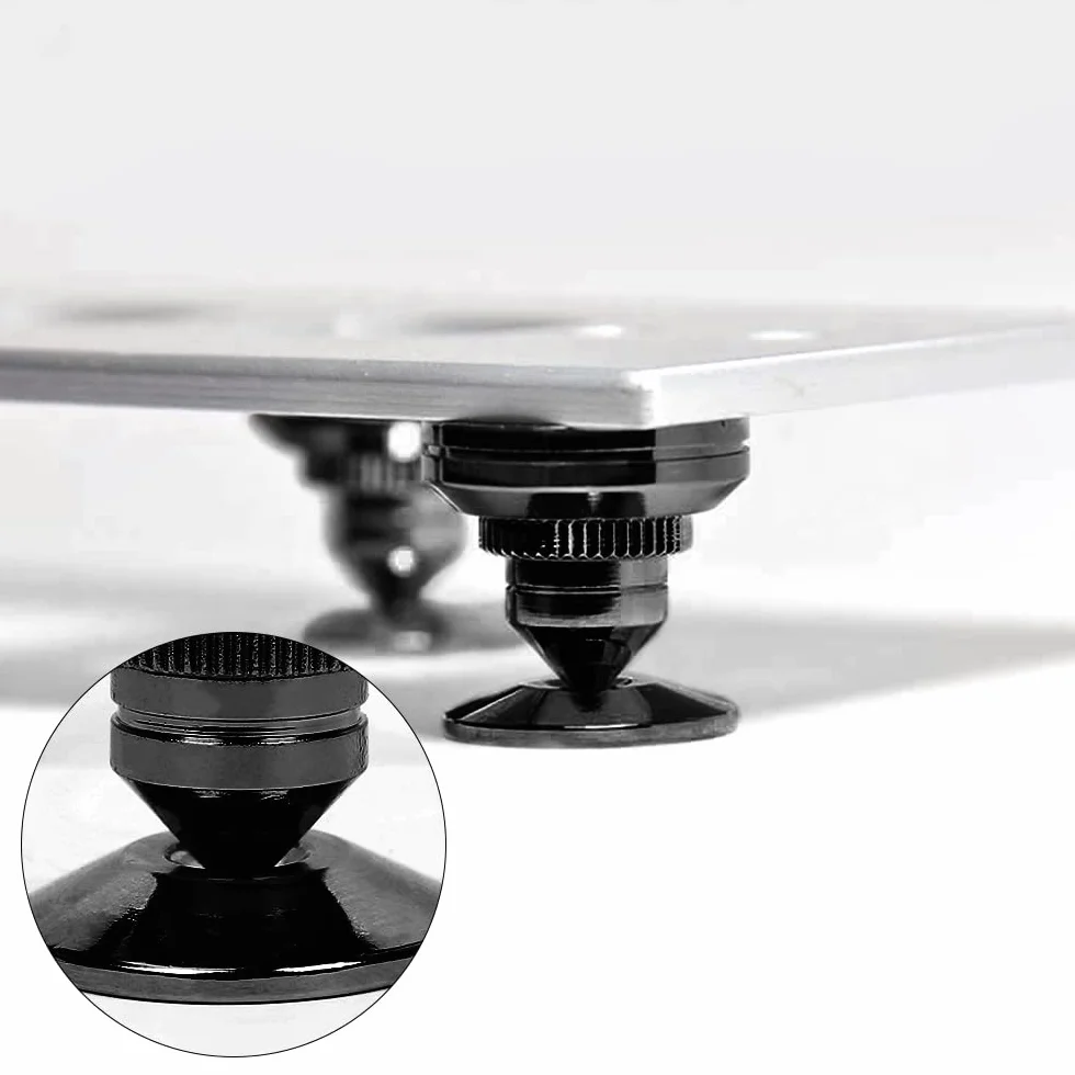 Punte nere per altoparlanti antivibrazione HiFi 8 pezzi