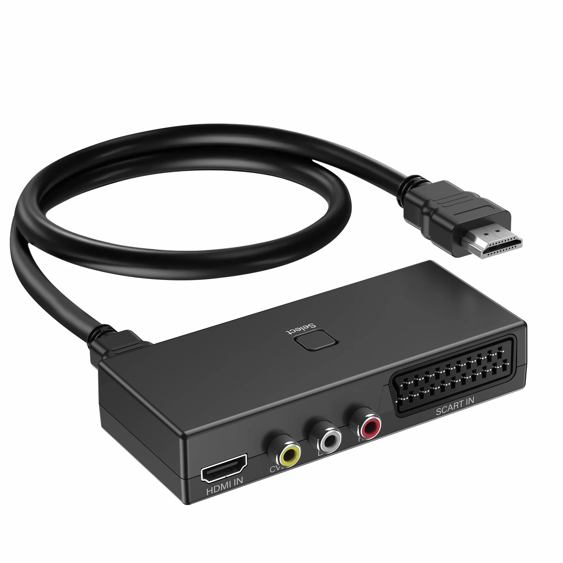 Convertitore Scart HDMI 3 in 1, Adattatore Video HDTV per Xbox PS5/4/3 DVD N64 Wii