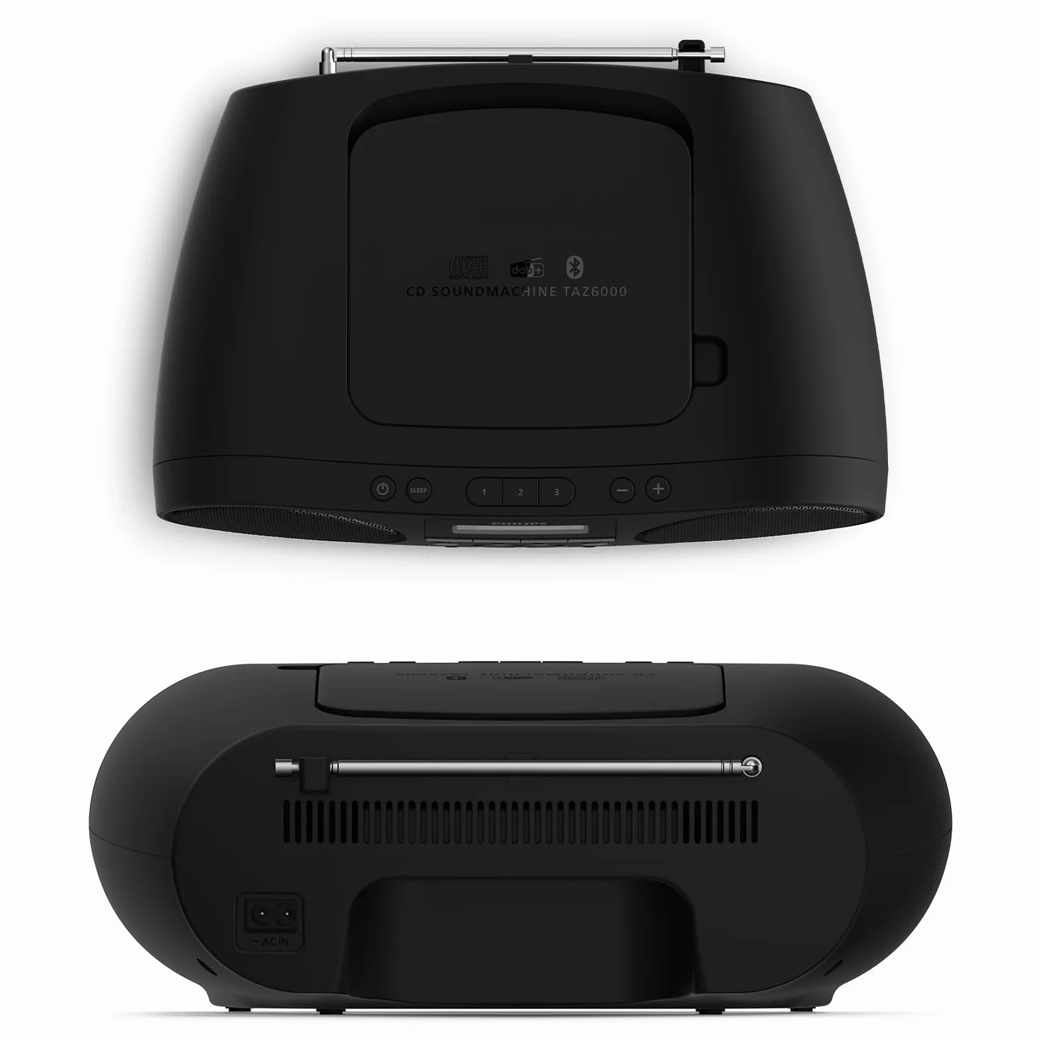 Philips TAZ6000 Lettore CD tutto in uno con radio DAB+/ FM, Bluetooth 5.4, USB, batteria/CA