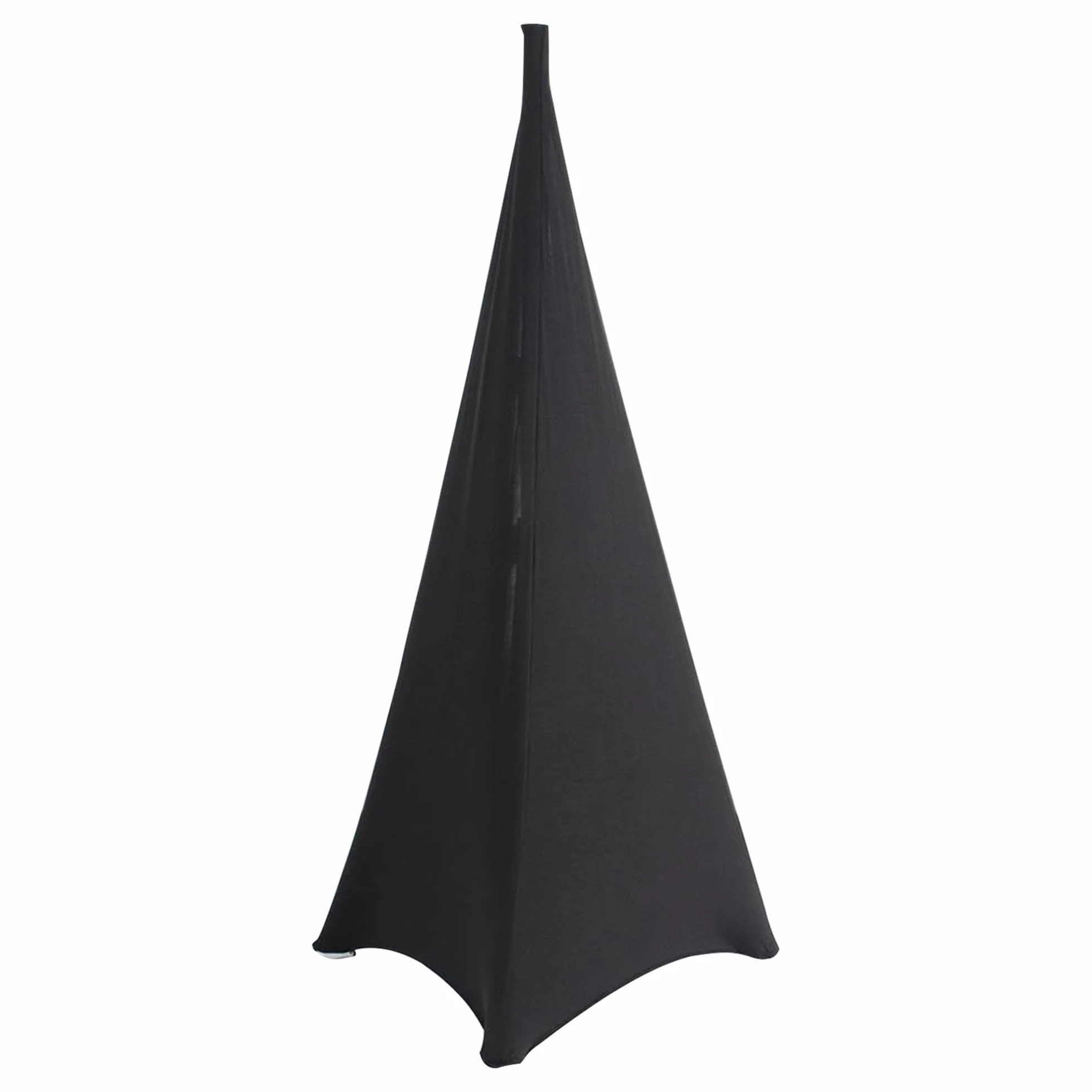 Triplo Laterale Elasticizzato Treppiedi Altoparlante Stand Cover Dj Scrim Nero 1pc