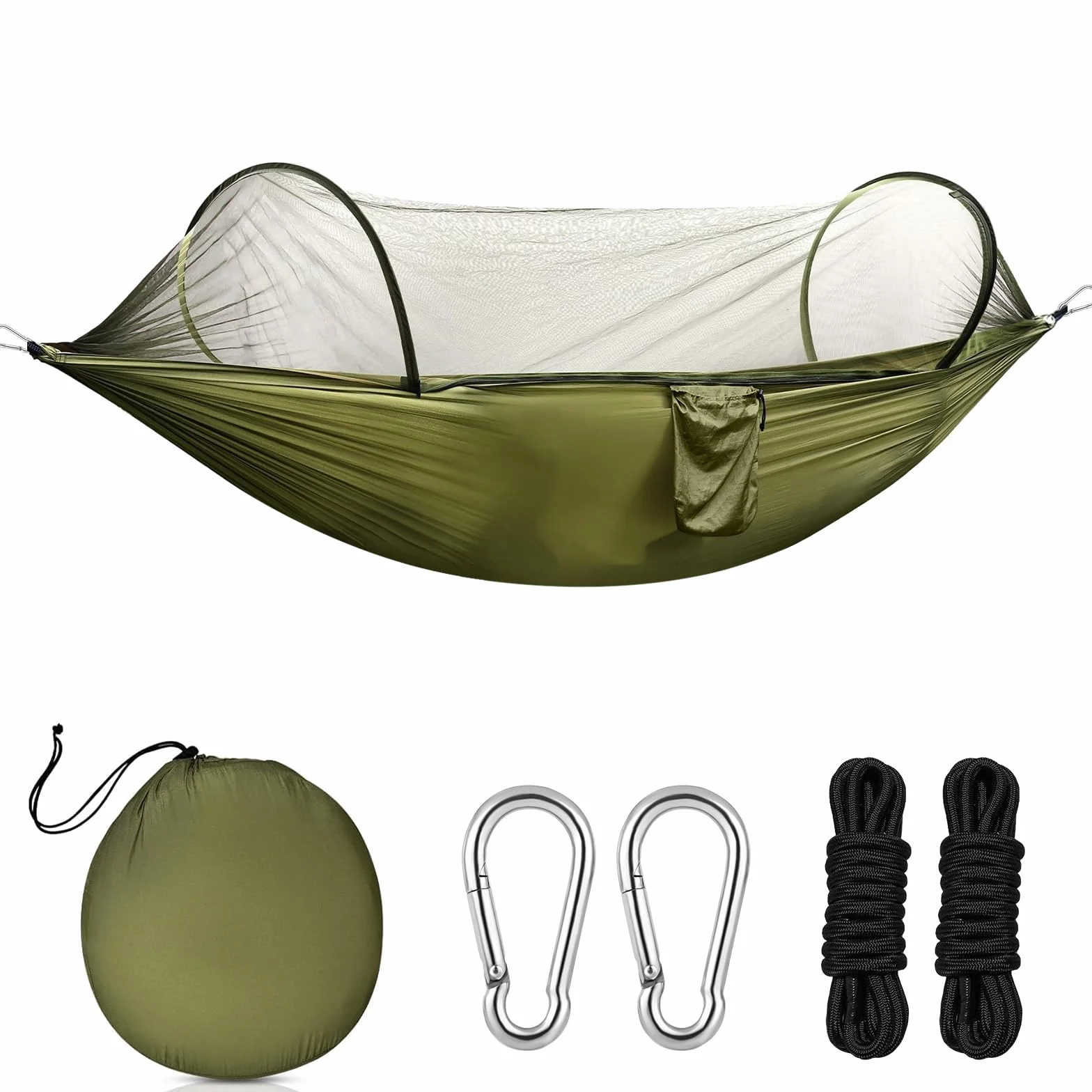 Amaca da Campeggio con Zanzariera 270x140cm Ultraleggera Nylon Capacità 300kg Portatile con Borsa