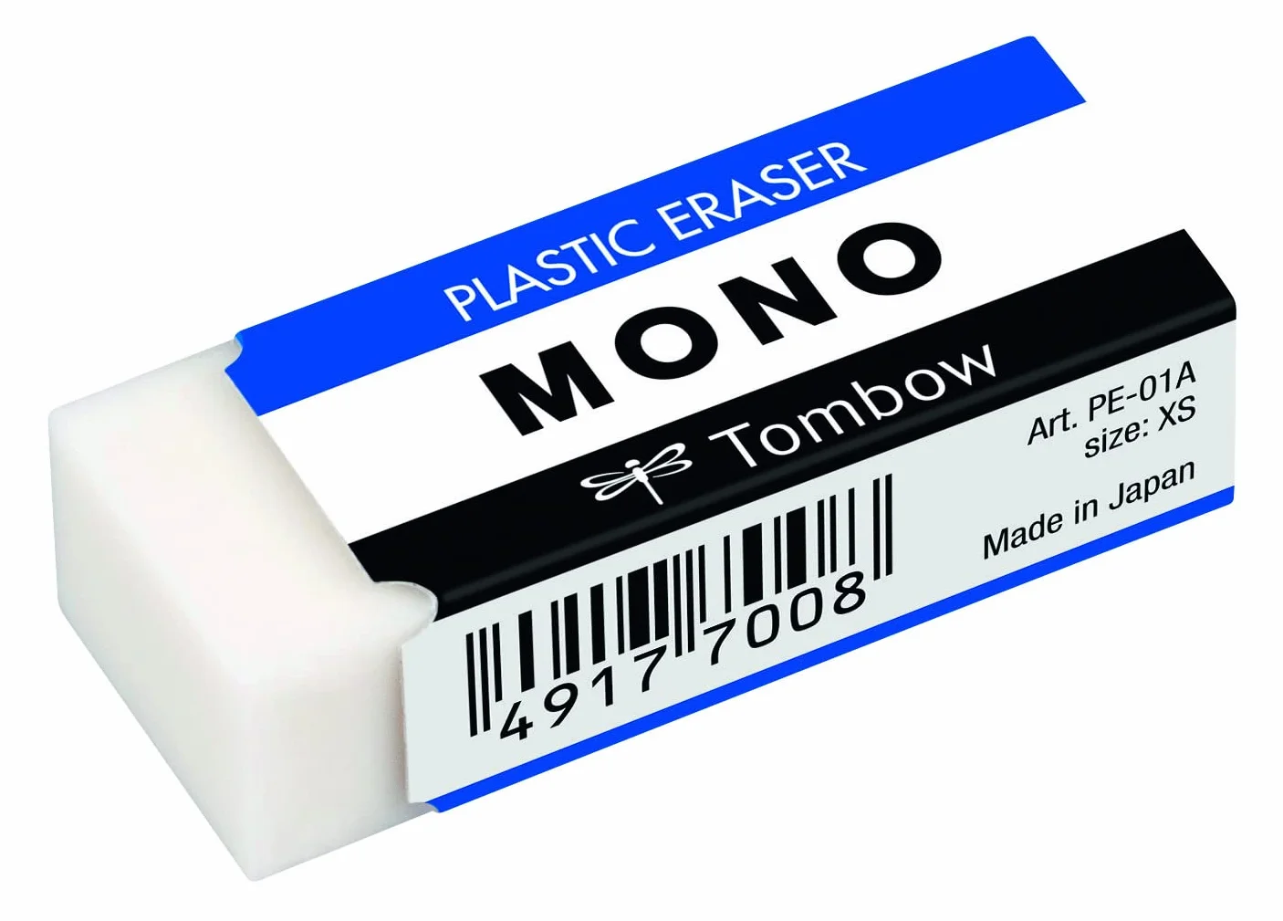 Tombow MONO XS PE-01A Gomma cancellare priva di PVC ftalati lattice 11 g