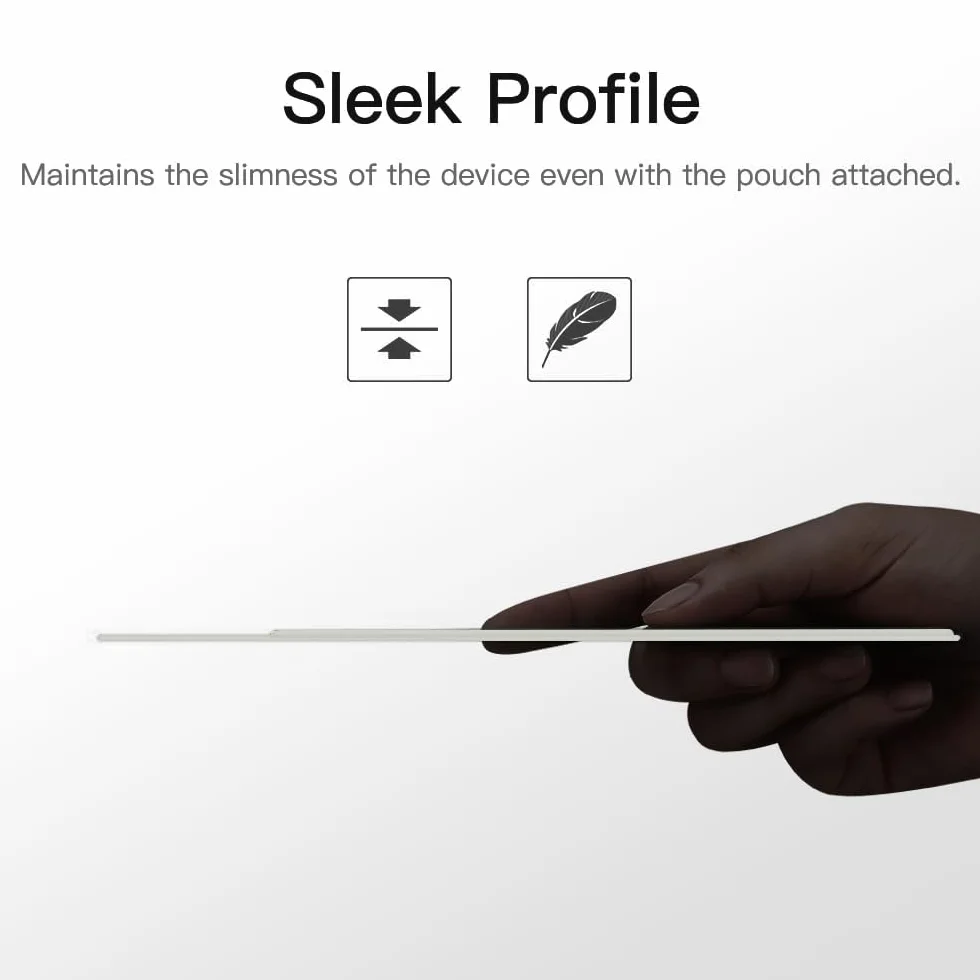 MoKo Adesivo Portapenne per Apple Pencil PRO/USB-C 1a/2a Gen., Custodia Elastica Bianca