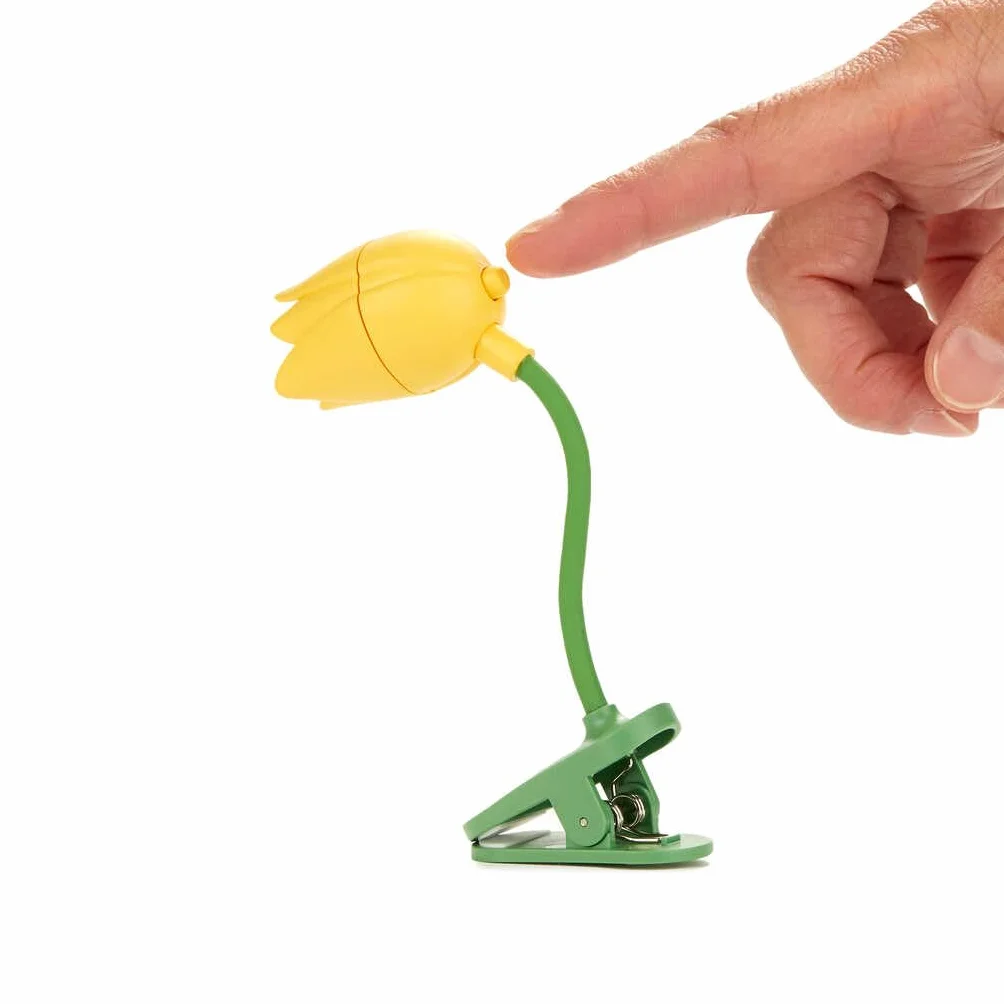 Balvi Lampada Lettura Tulip Giallo con Clip