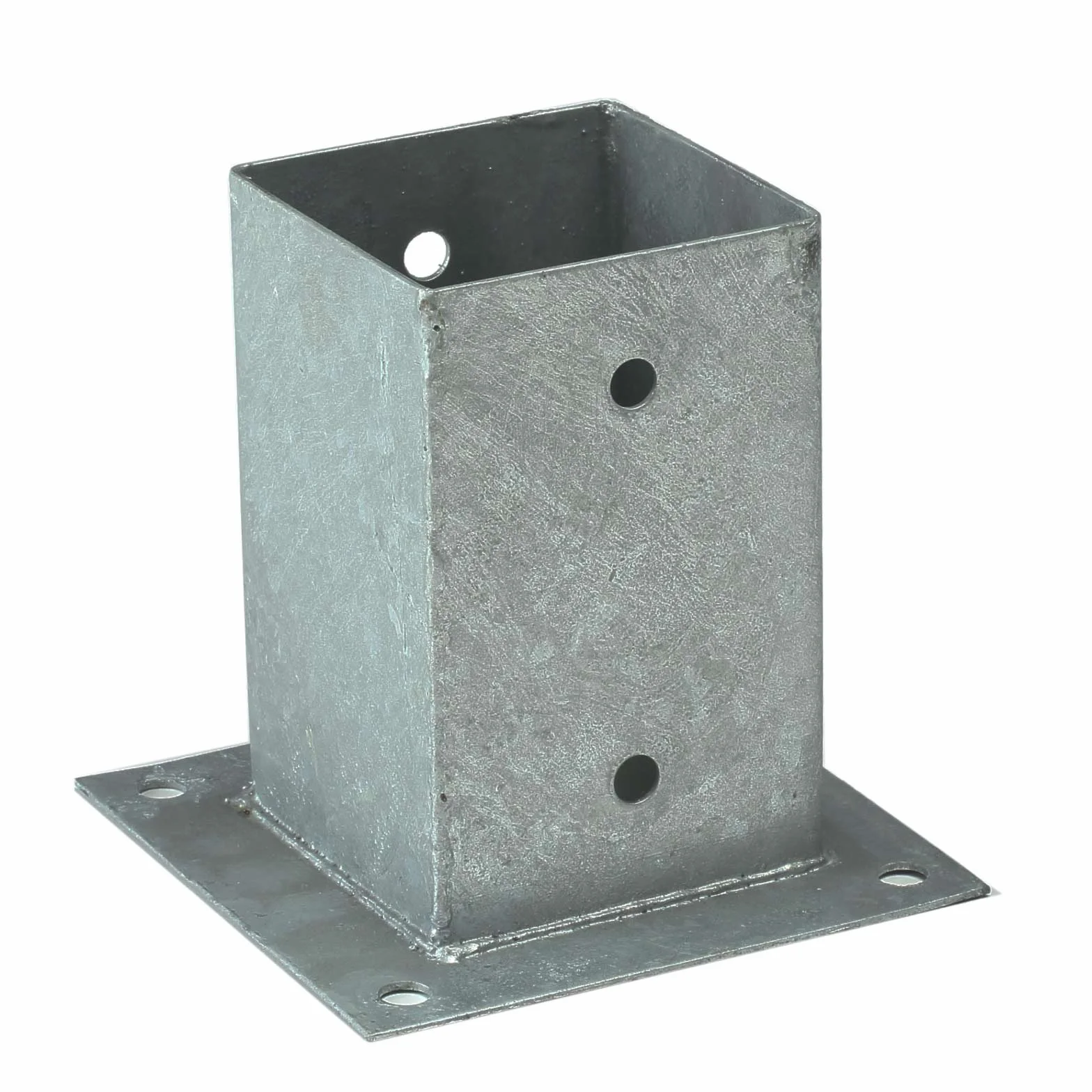 Maniche a vite per legno palo 9x9 cm con piastra di base