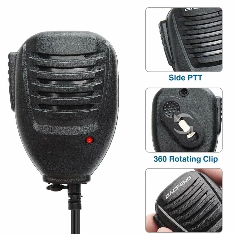 Microfono altoparlante manuale PTT 35mm per Baofeng UV-82L Kenwood TK-270 TK-378 WoXun KG-669