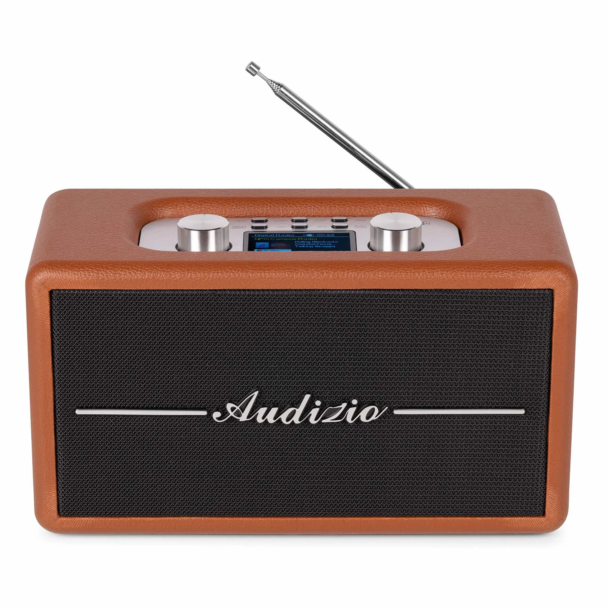 Audizio Tune60 Radio DAB+/FM Bluetooth Vintage Design Lettore USB SD Display LCD Sveglia Digitale Portatile AC Batterie