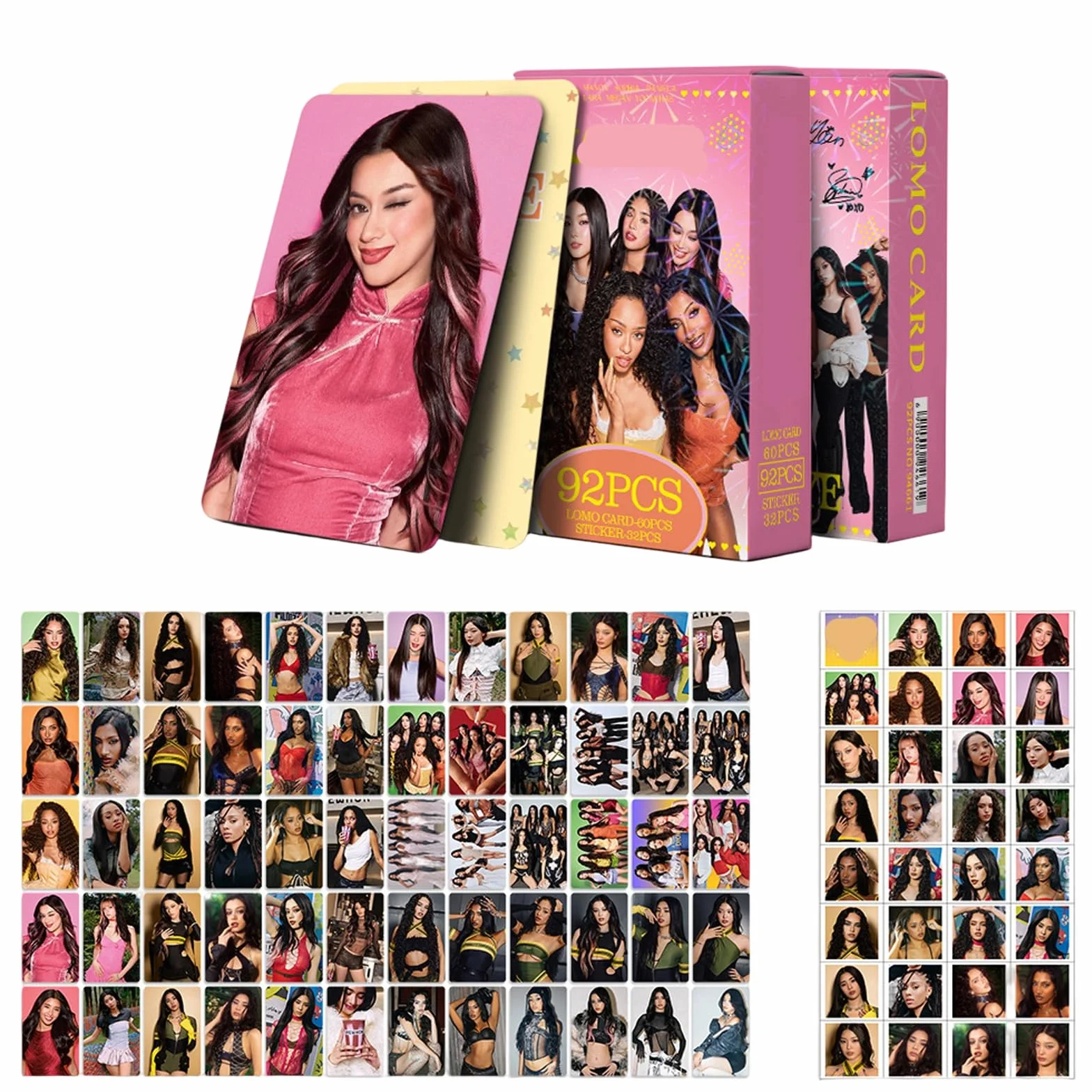 Katseye Photocards Set Pinky UP Album Poster Korean Girls Group Photo Album Mini Card Adesivi Set