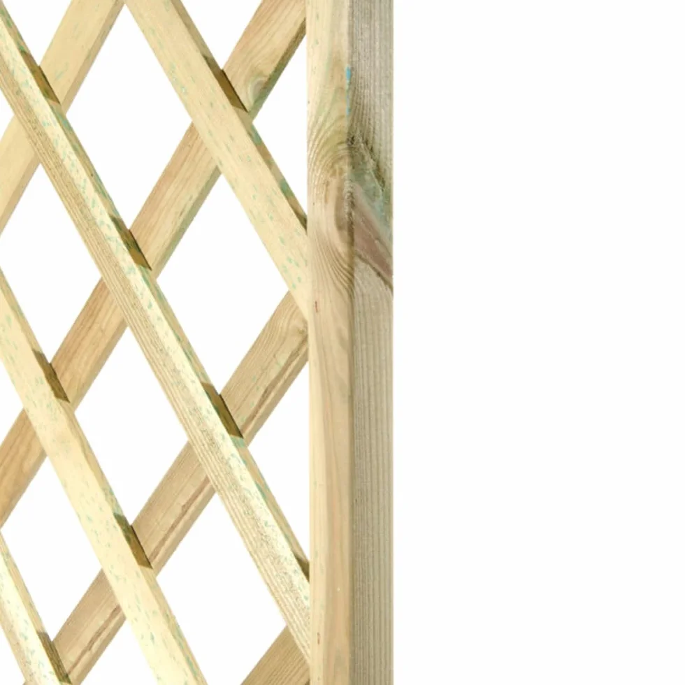 VERDELOOK | Grigliato Rettangolare, 40x180 cm, Steccato in Legno impregnato in Autoclave, Pannello griglia per arredo Esterni, Decorazione Giardino e terrazzo