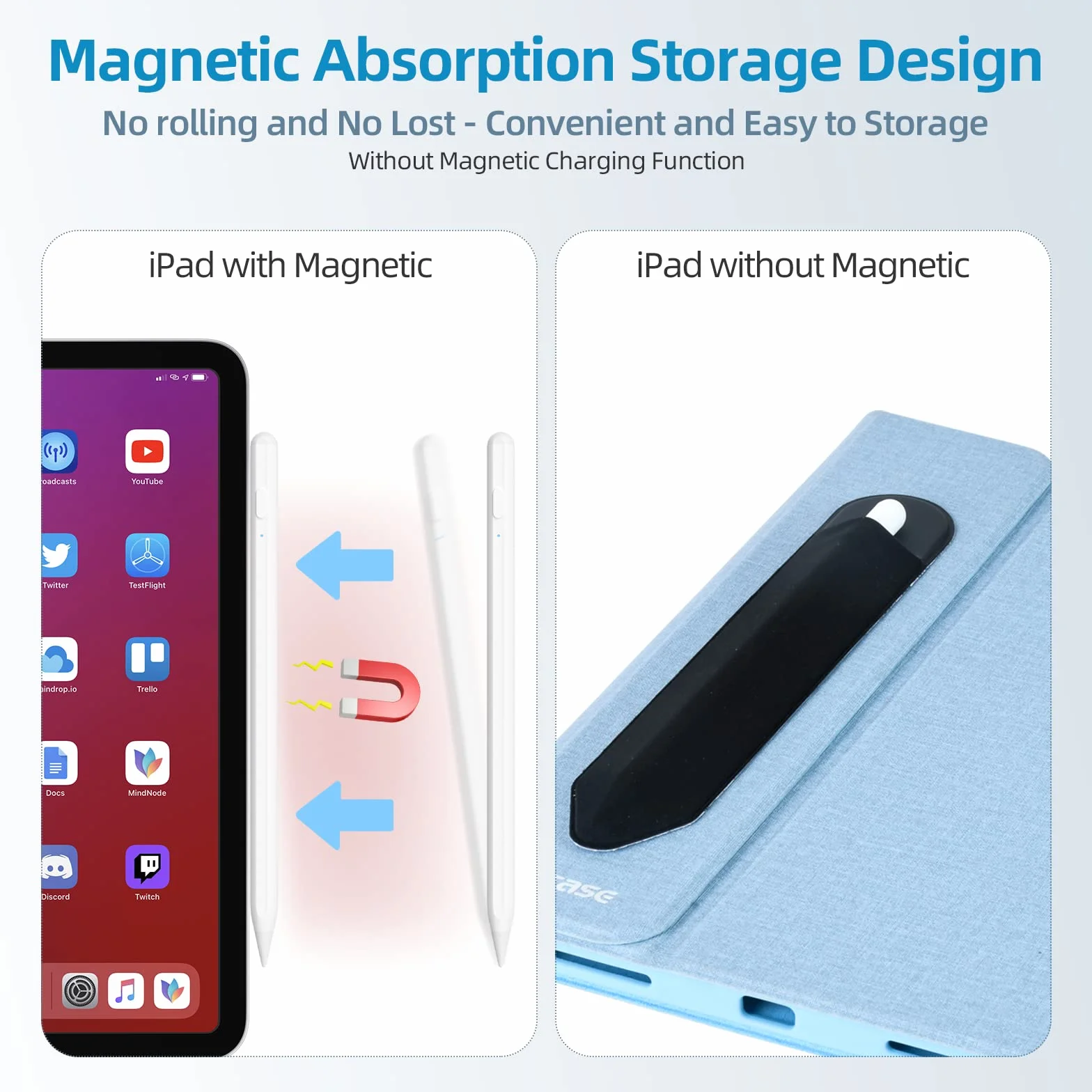 Penna per Apple iPad 2 Generazione con Sensibile all'Inclinazione Compatibile iPad Pro Air Mini 2018-2025